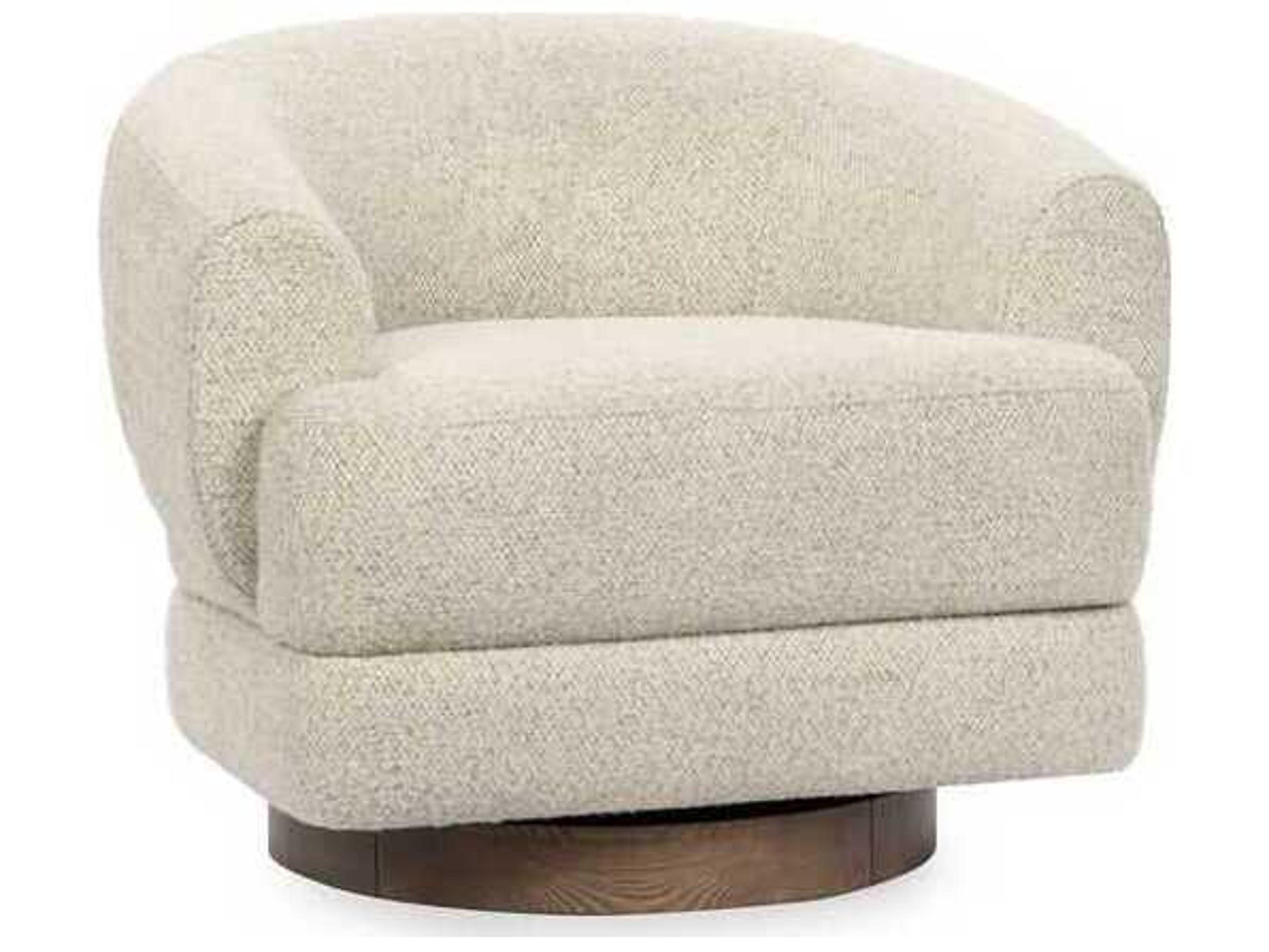 Classic Home Chassia Swivel Cream Accent Chair