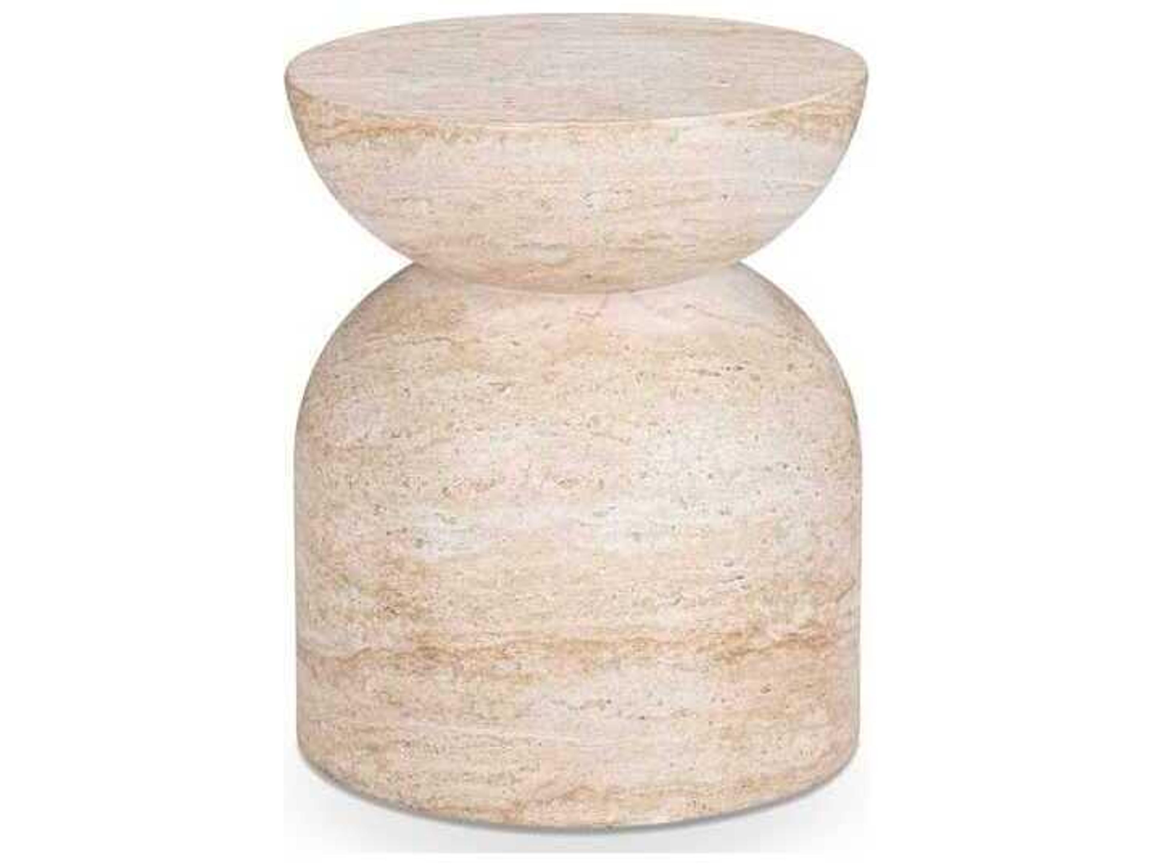 Classic Home Ridgewood Beige Accent Stool
