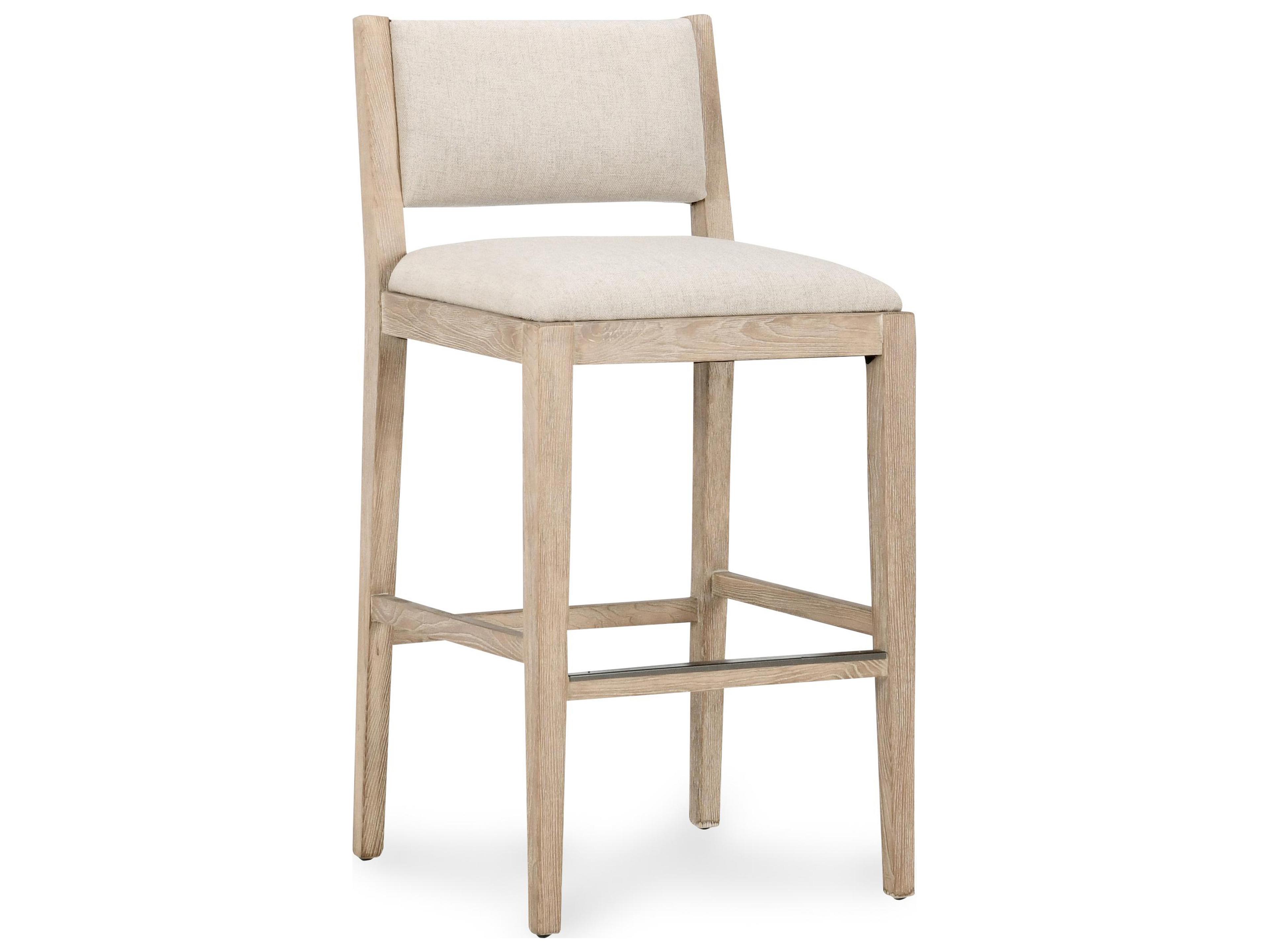 Classic Home Beck Sand Upholstered Rubberwood Bar Stool