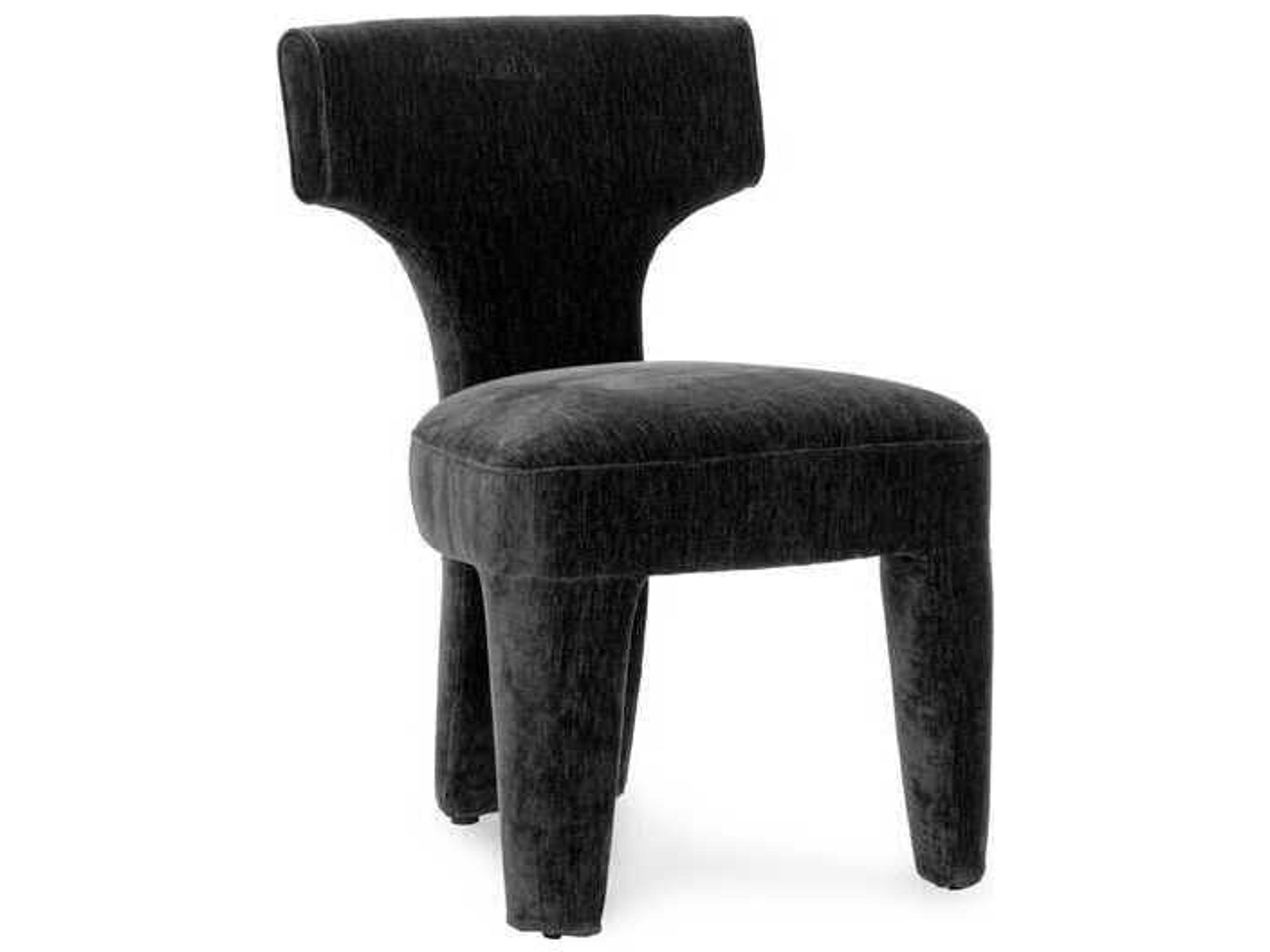 Classic Home Khai Black Upholstered Armless Dining Chair