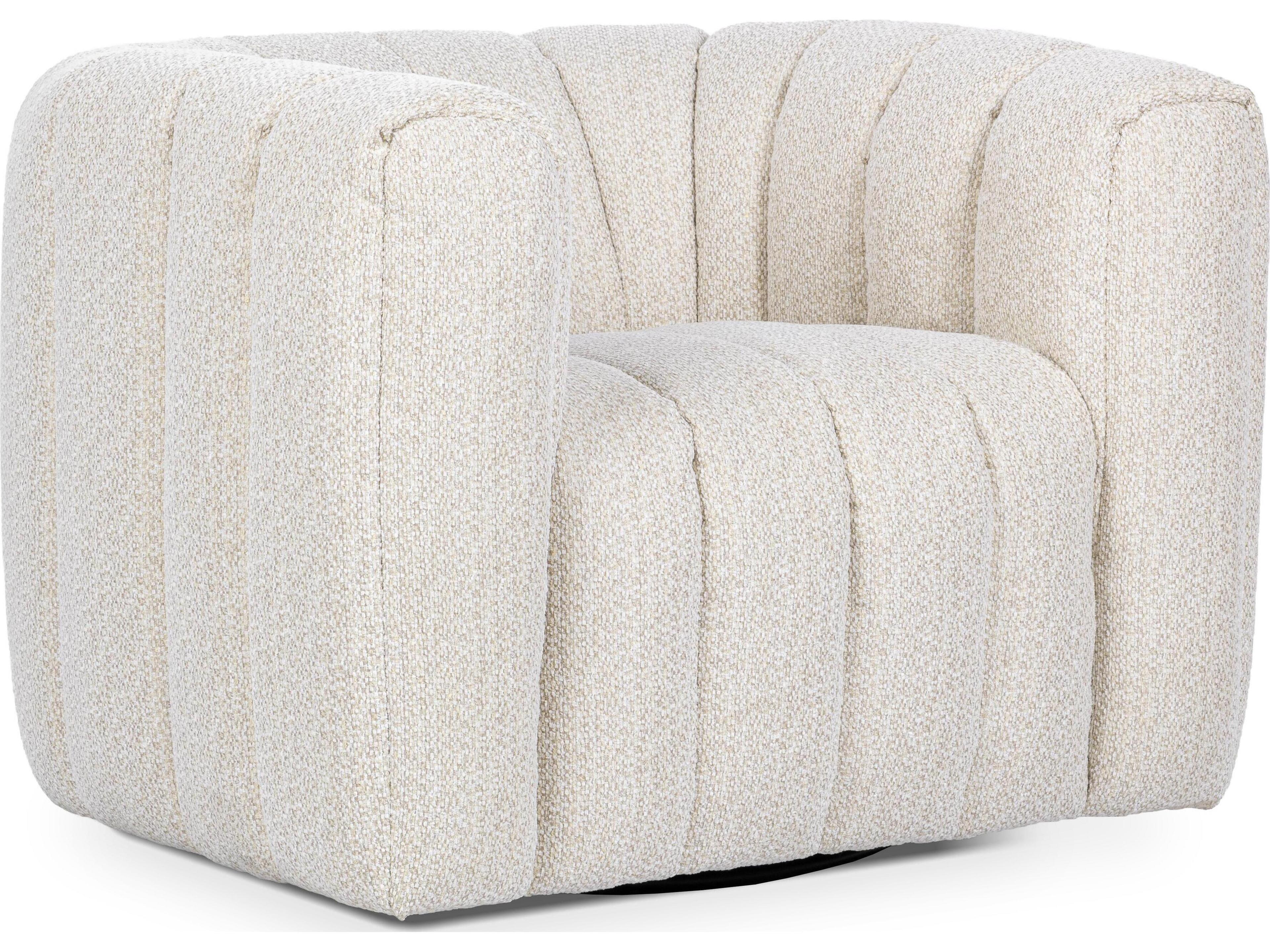 Classic Home Lexa Swivel Cream Accent Chair
