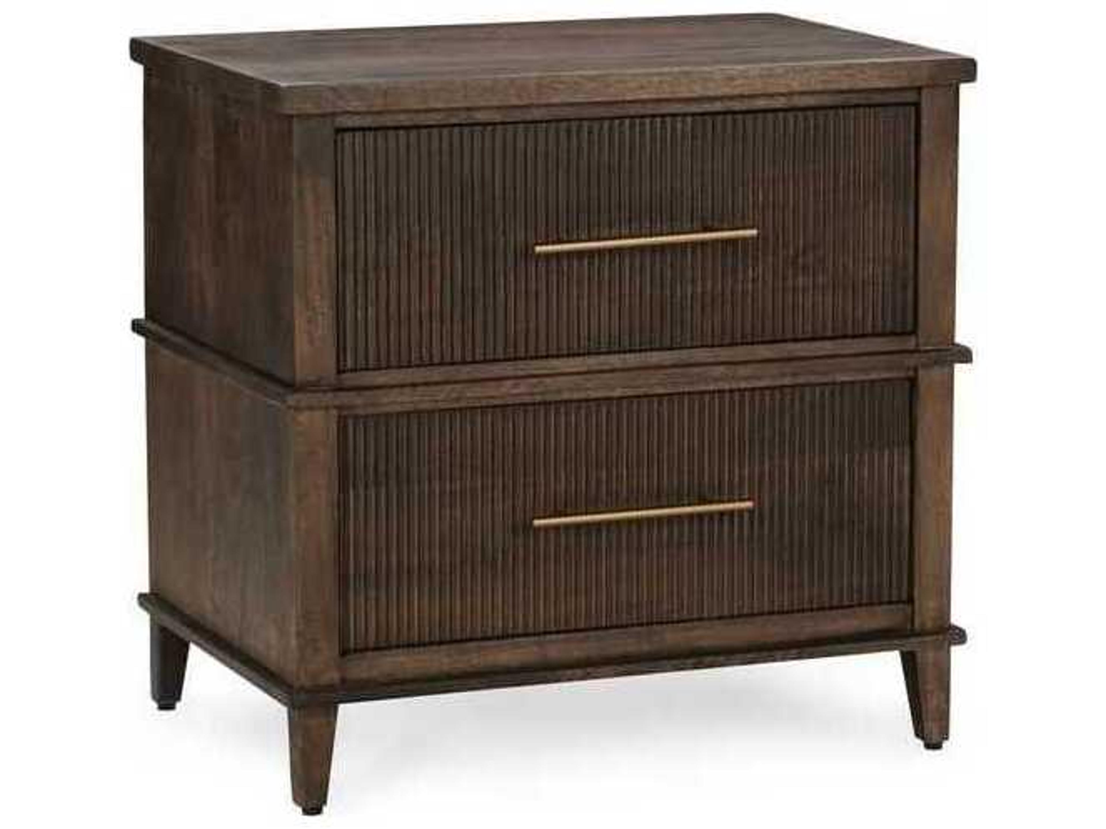 Classic Home Westlake 2-Drawers Brown Mango Wood Nightstand