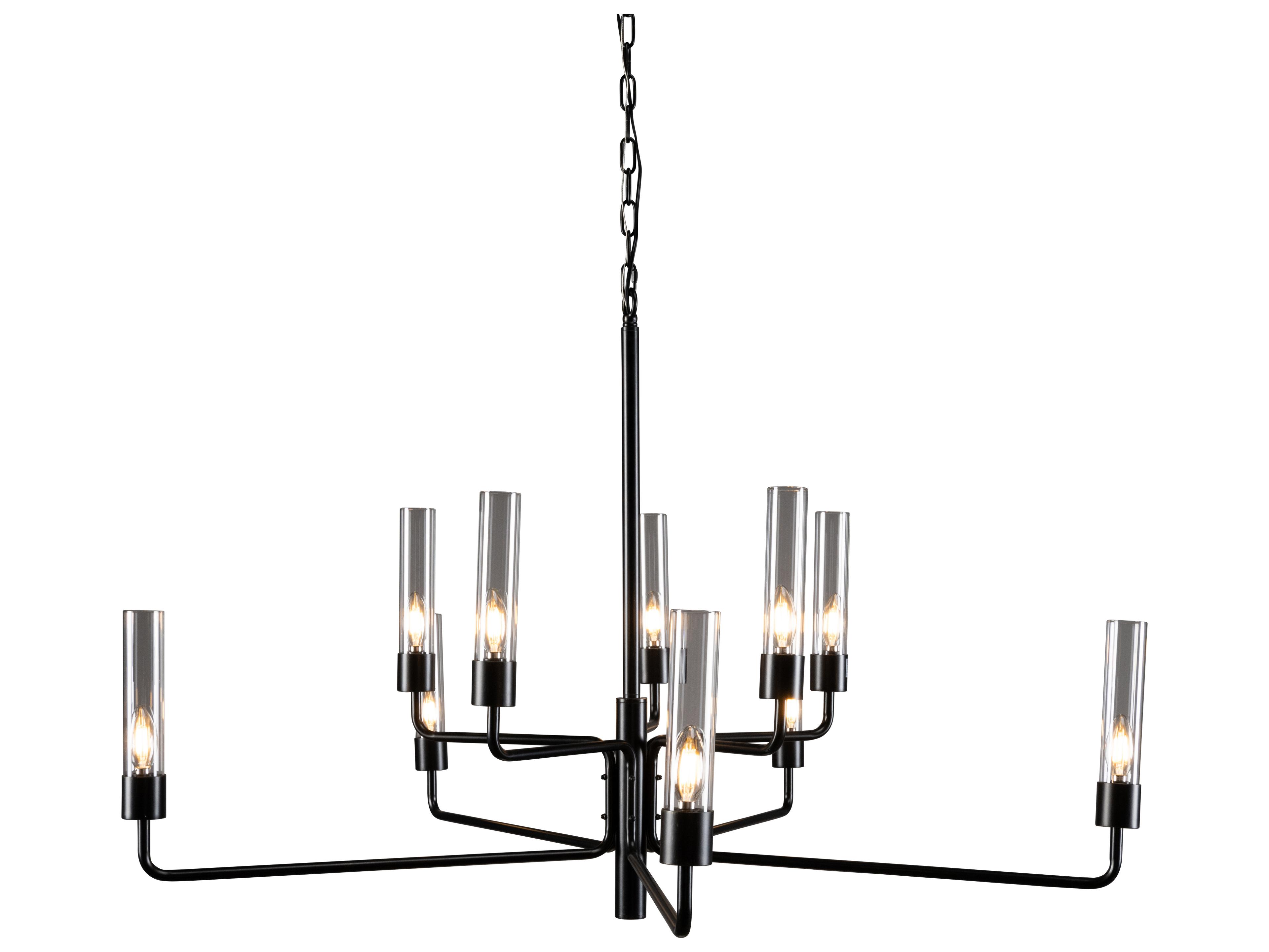 Classic Home Maddy 10-Light Black Candelabra Chandelier