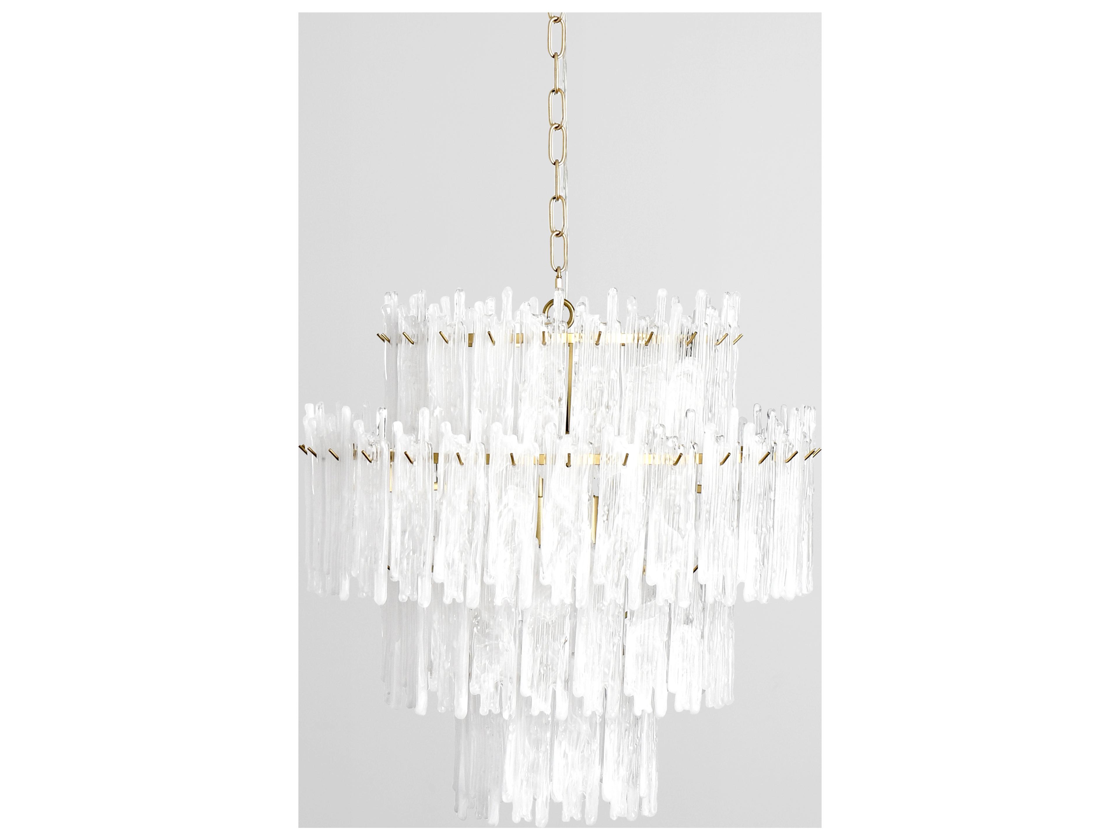 Classic Home Everly 7-Light White Drum Tiered Chandelier