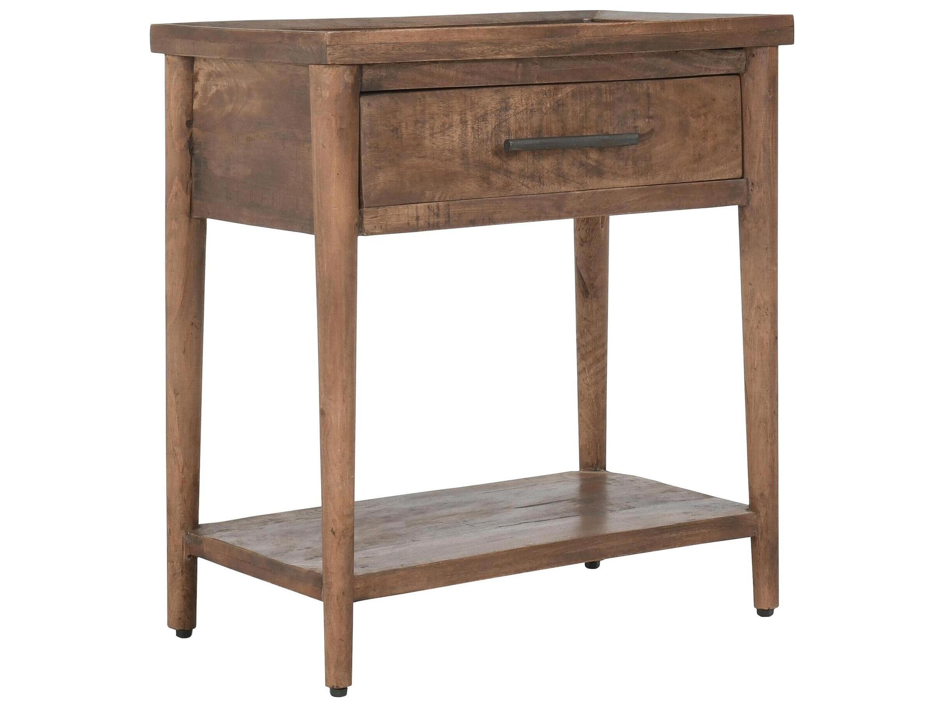 Classic Home Ciaria Rectangular Wood Brown End Table