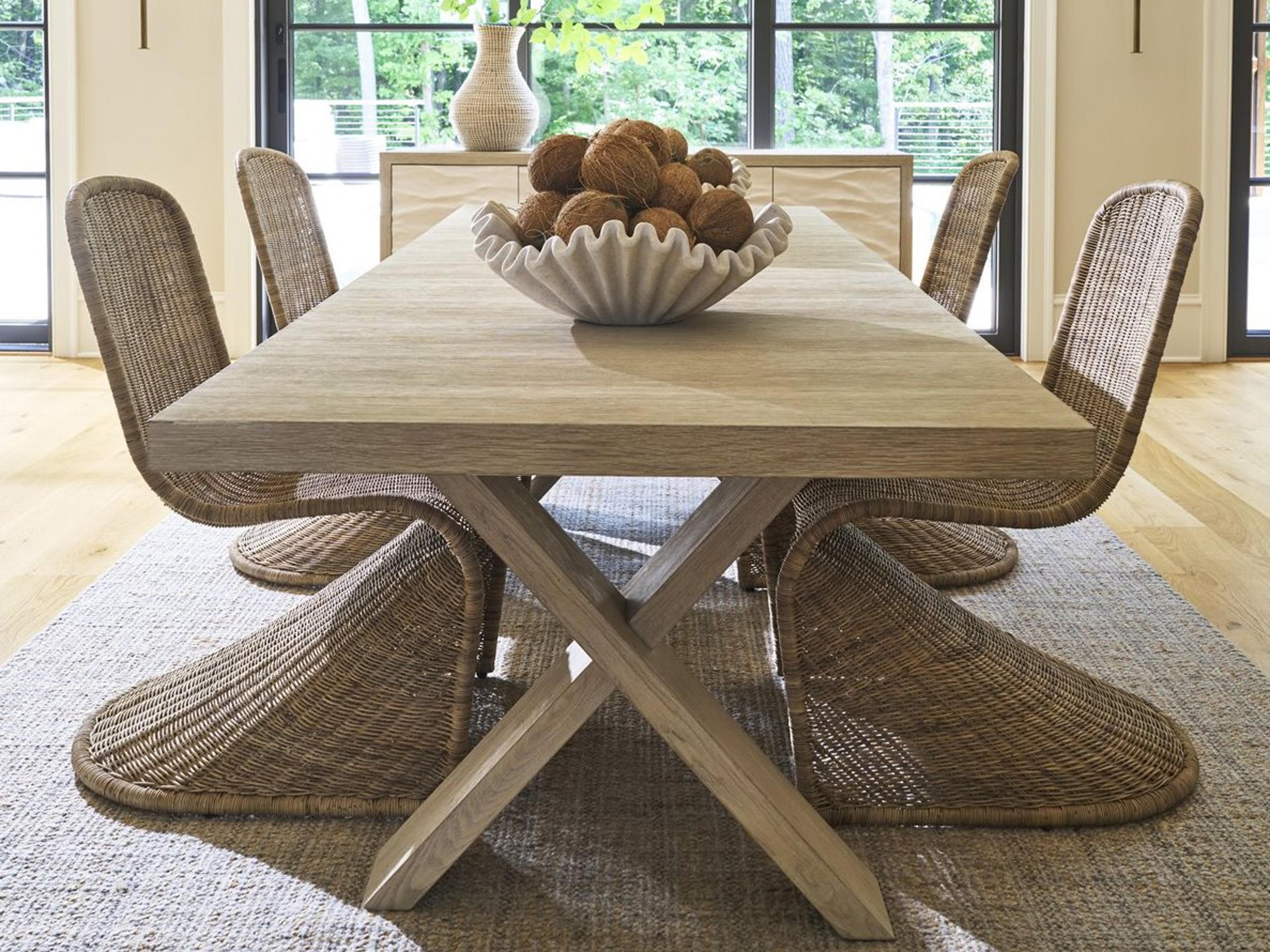 Coastal Living Home Oasis Oak Wood Dining Room Set