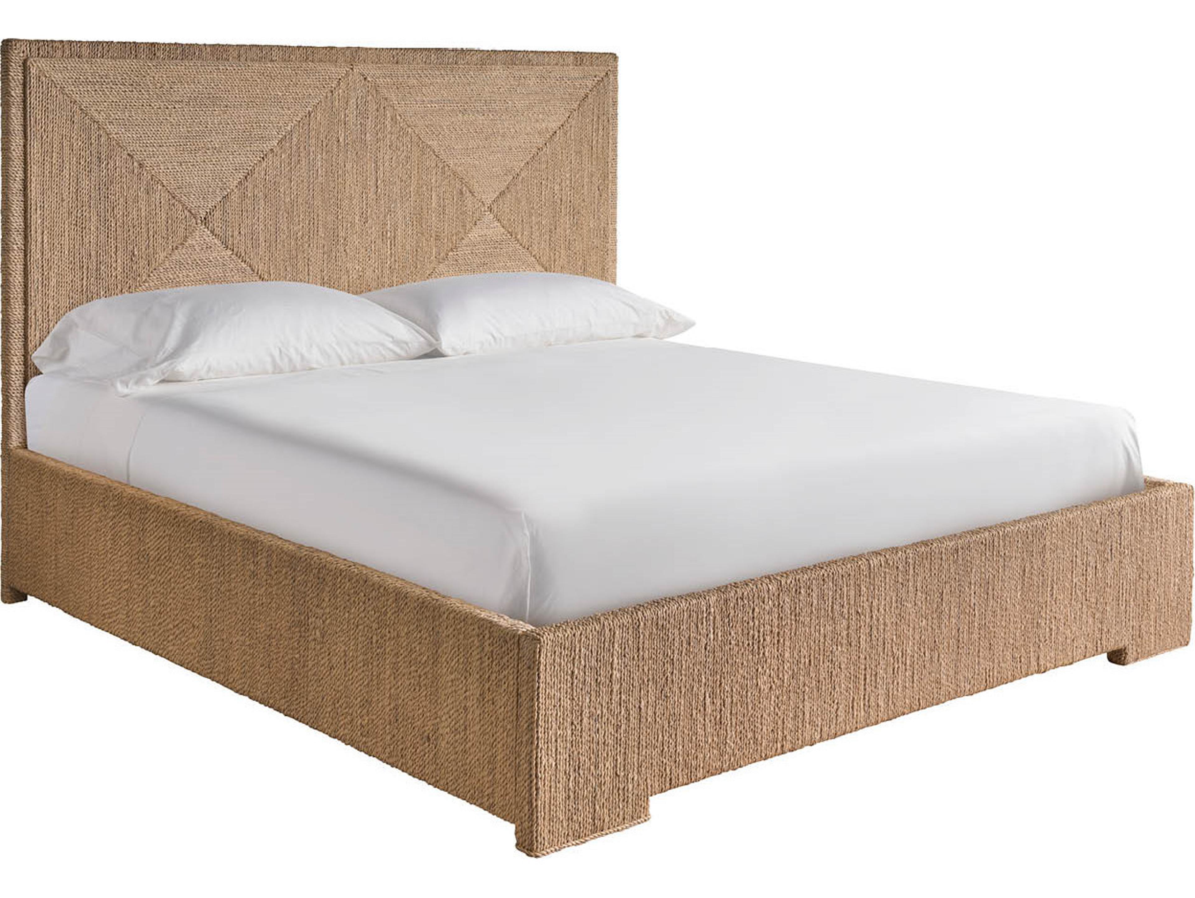 Coastal Living Home Oasis Natural Oak Abaca Wood Queen Platform Bed