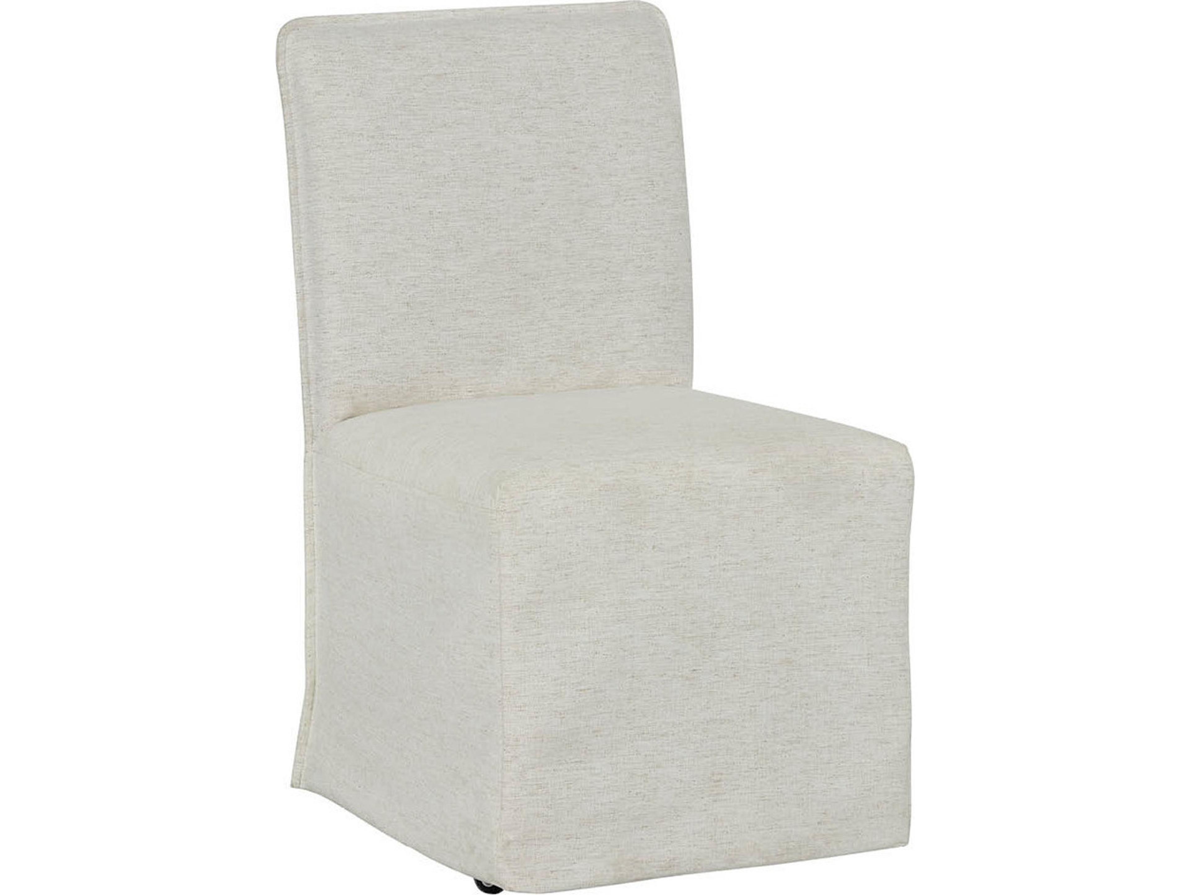 Coastal Living Home Oasis White Upholstered Armless Dining Chair