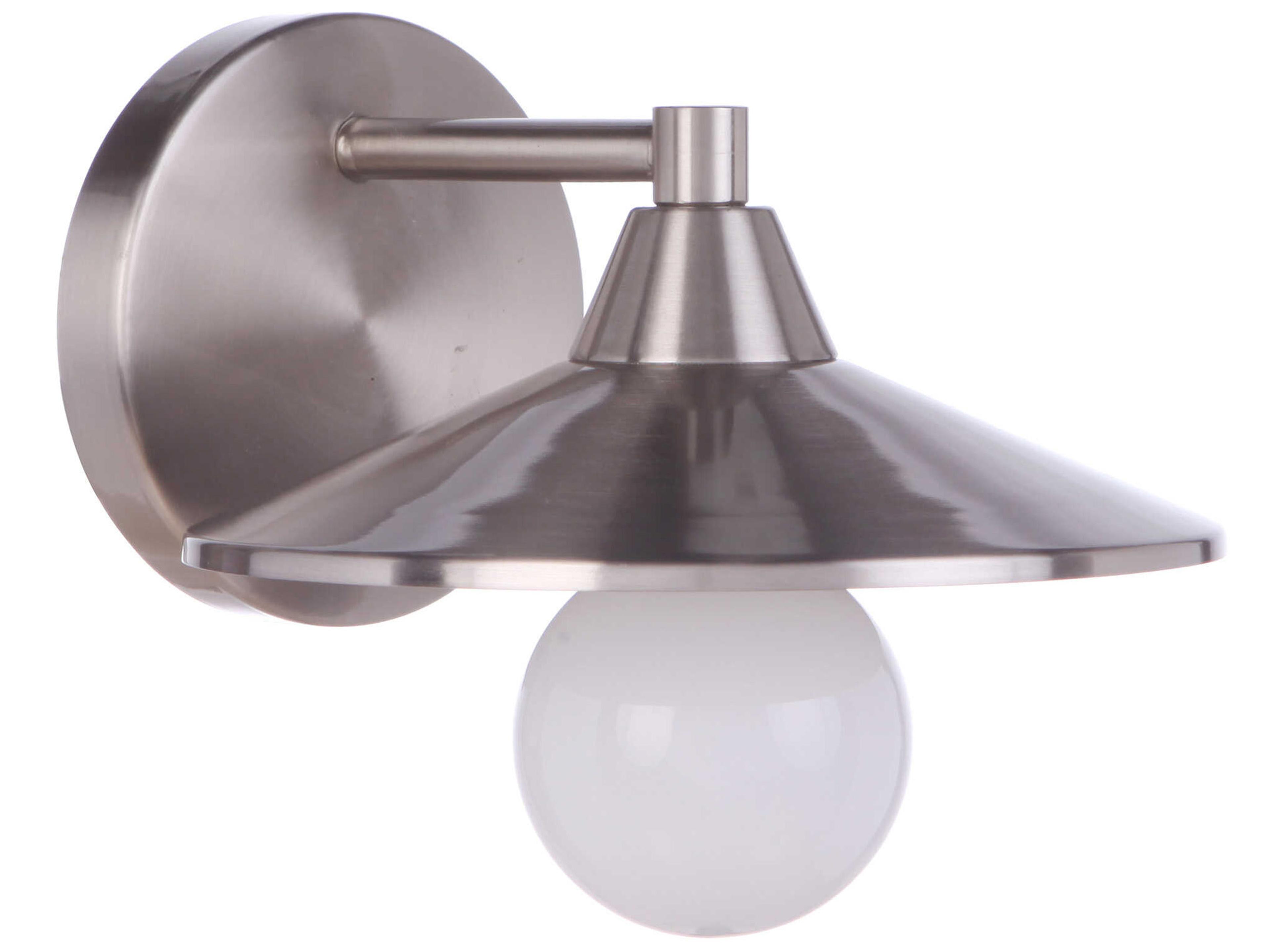 Craftmade Isaac 1-Light Brushed Polished Nickel Vanity Light