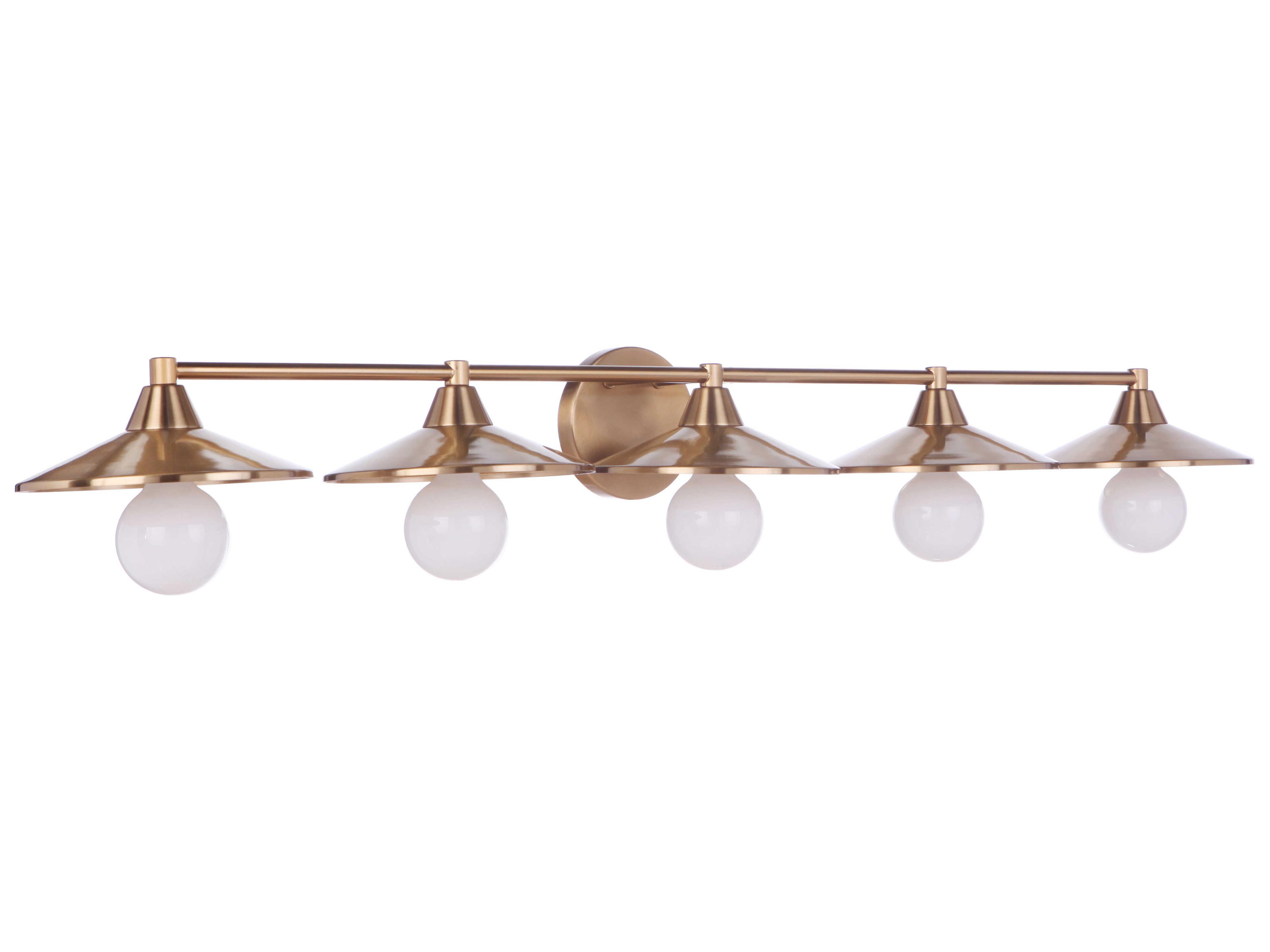 Craftmade Isaac 5-Light Satin Brass Vanity Light