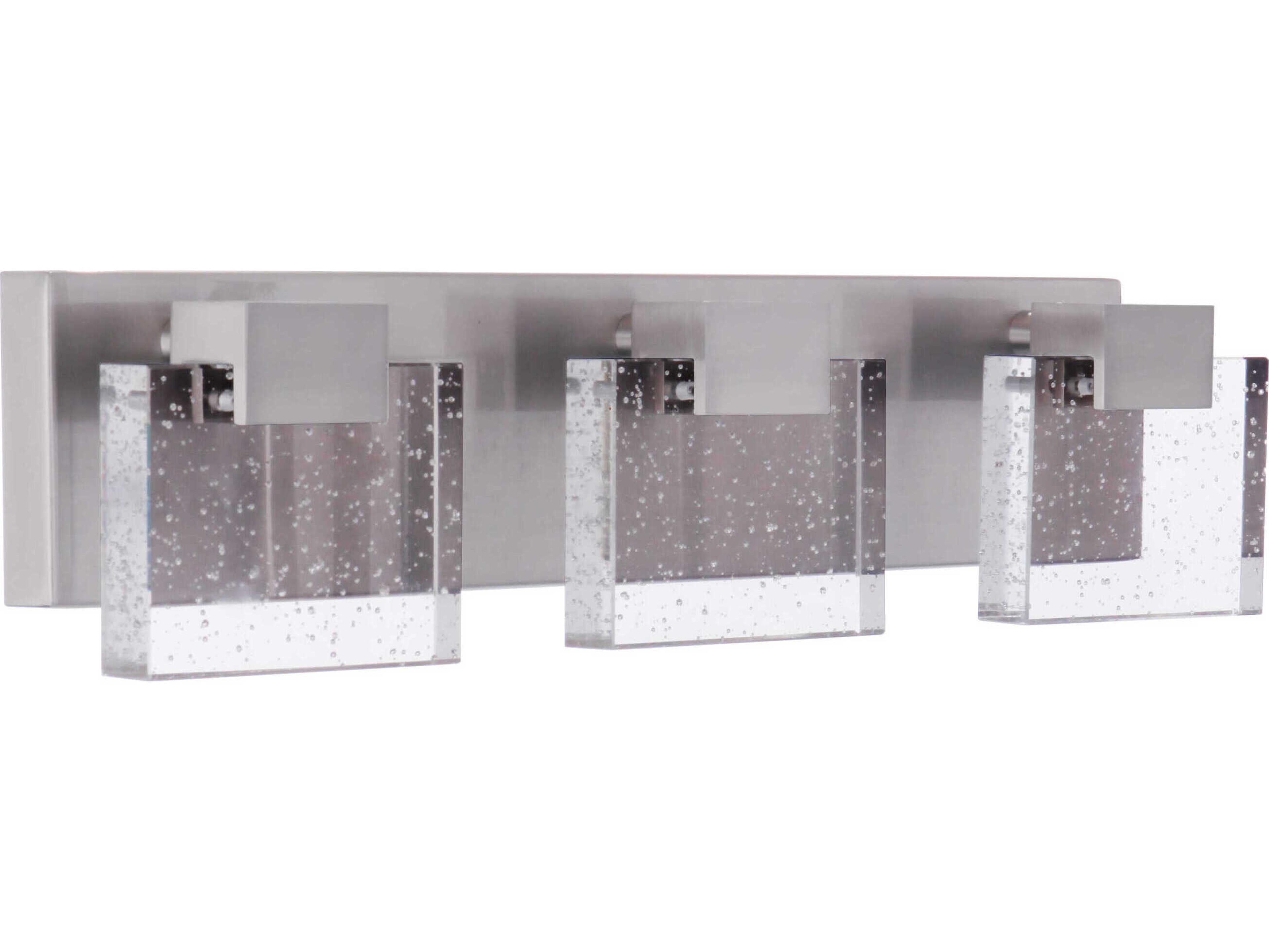 Craftmade Alamere 3-Light Brushed Polished Nickel Glass LED Vanity Light