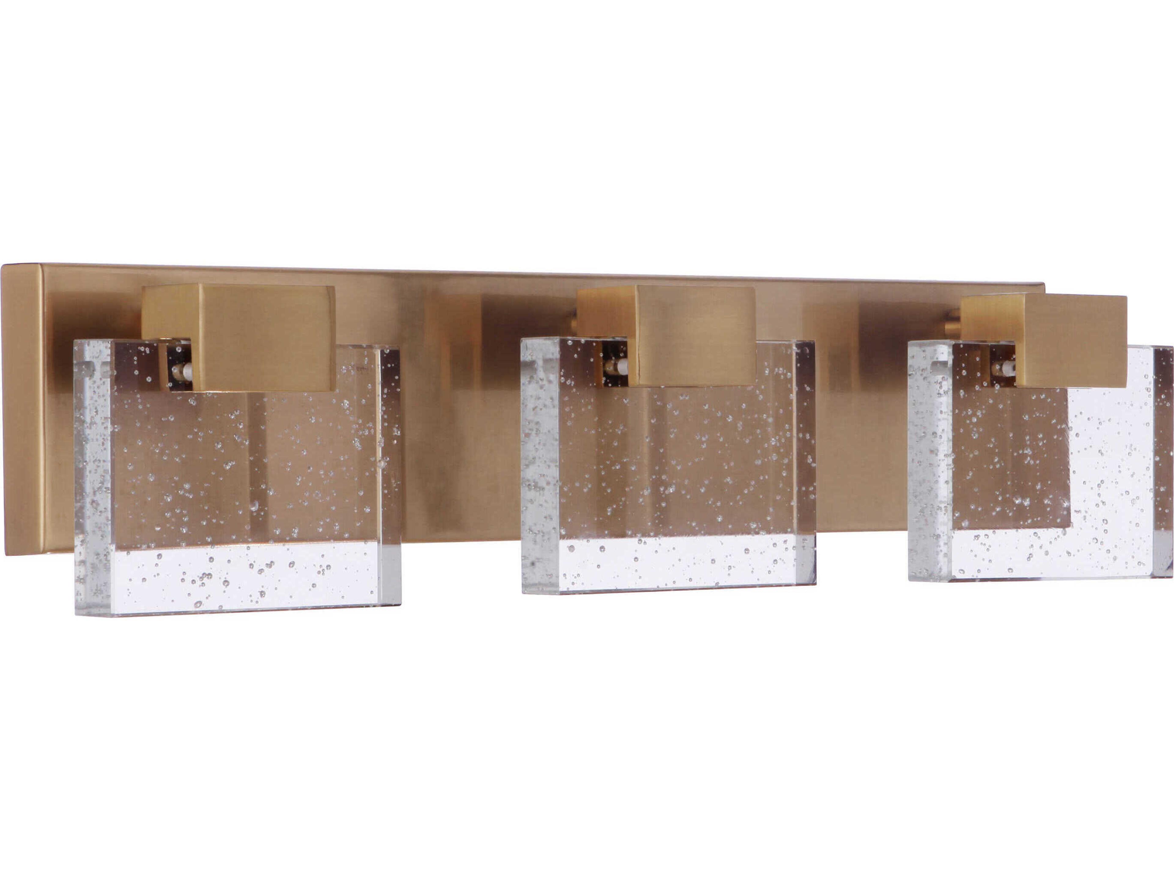 Craftmade Alamere 3-Light Satin Brass Glass LED Vanity Light