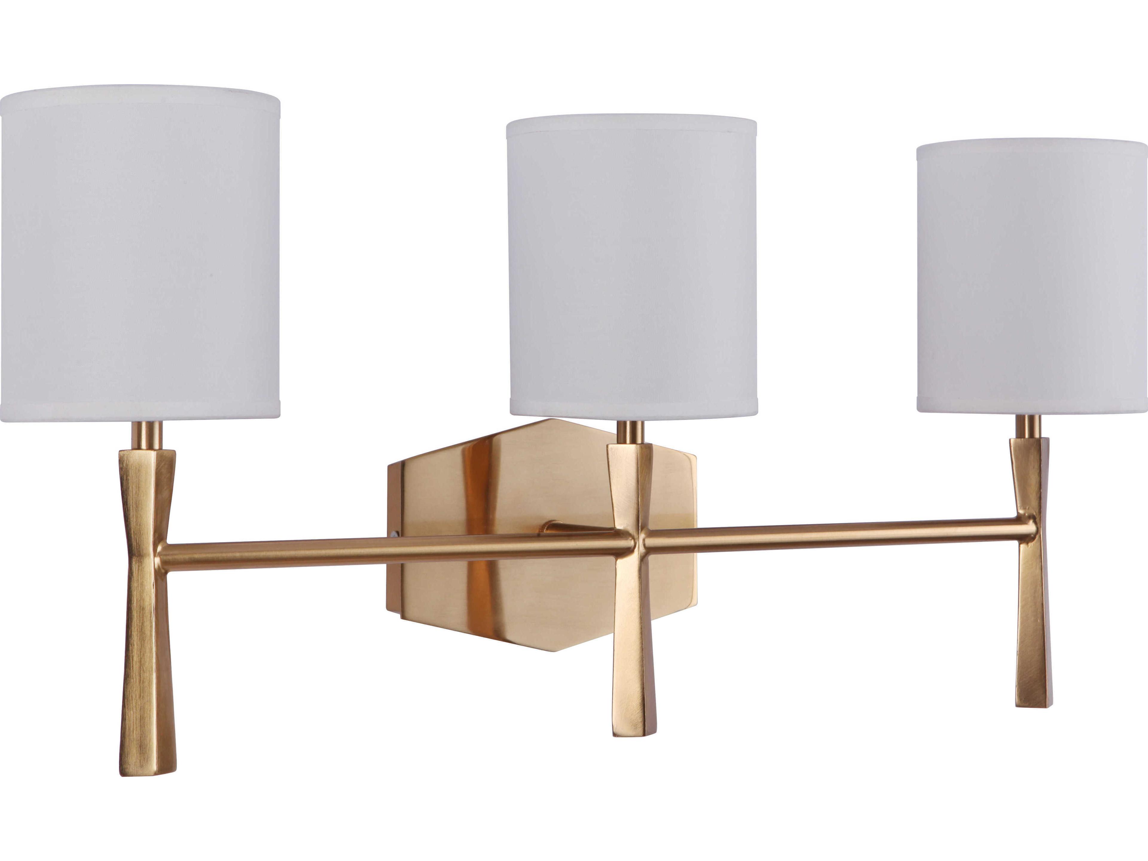 Craftmade Chatham 3-Light Satin Brass Vanity Light