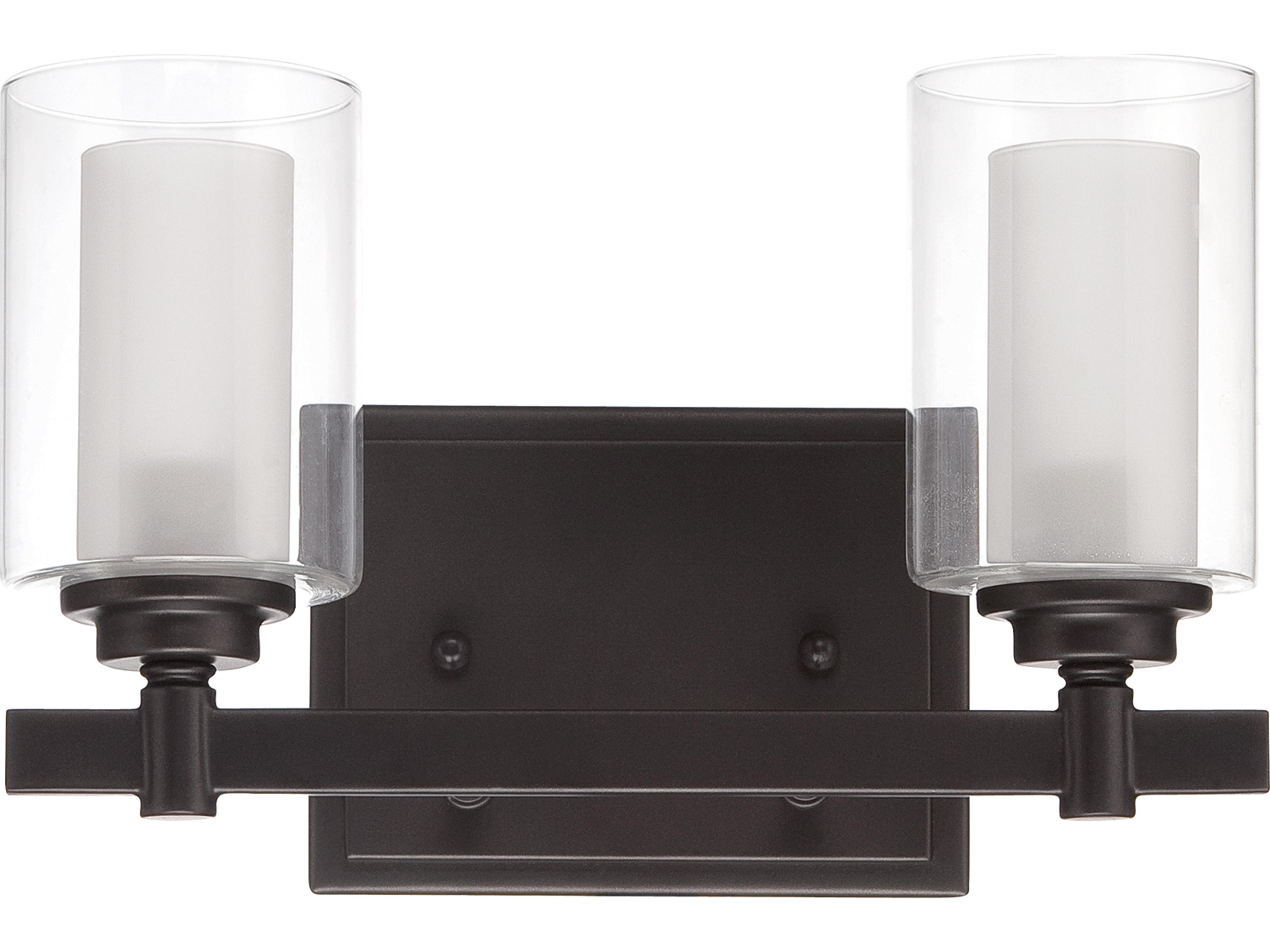 Craftmade Celeste 2-Light Espresso Bronze Glass Vanity Light