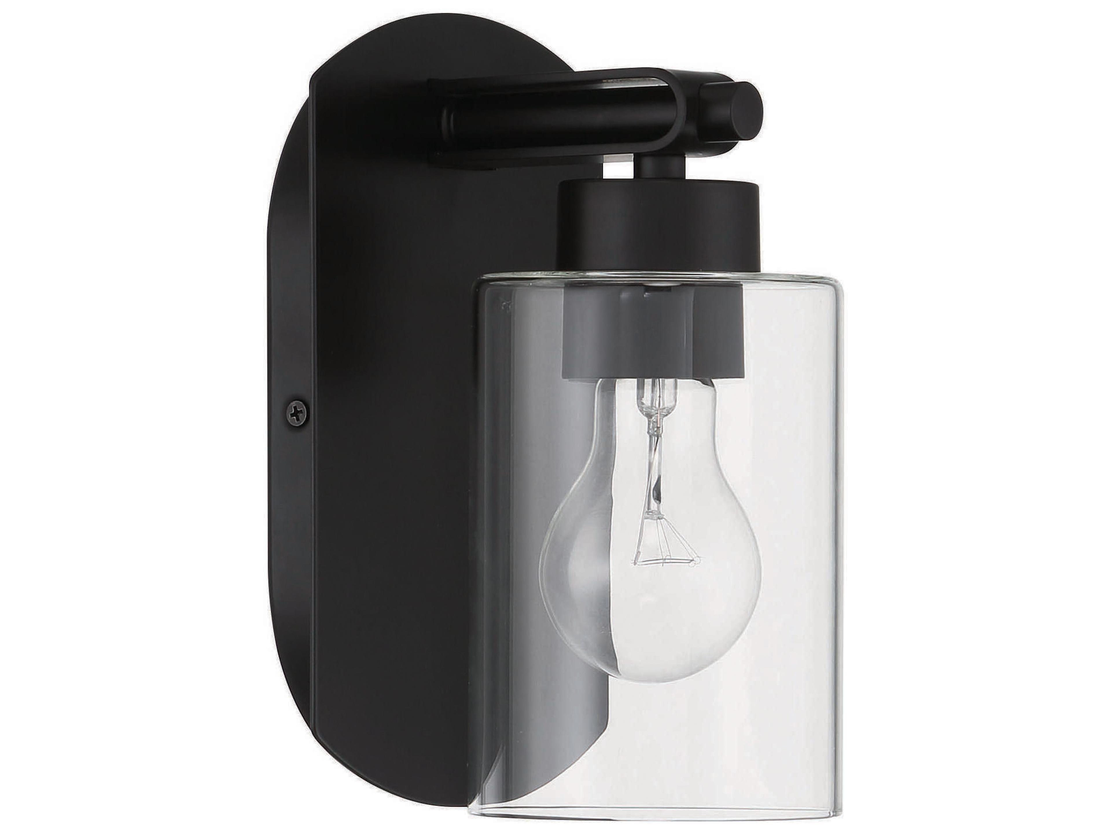 Craftmade Hendrix 1-Light Flat Black Brass Wall Sconce