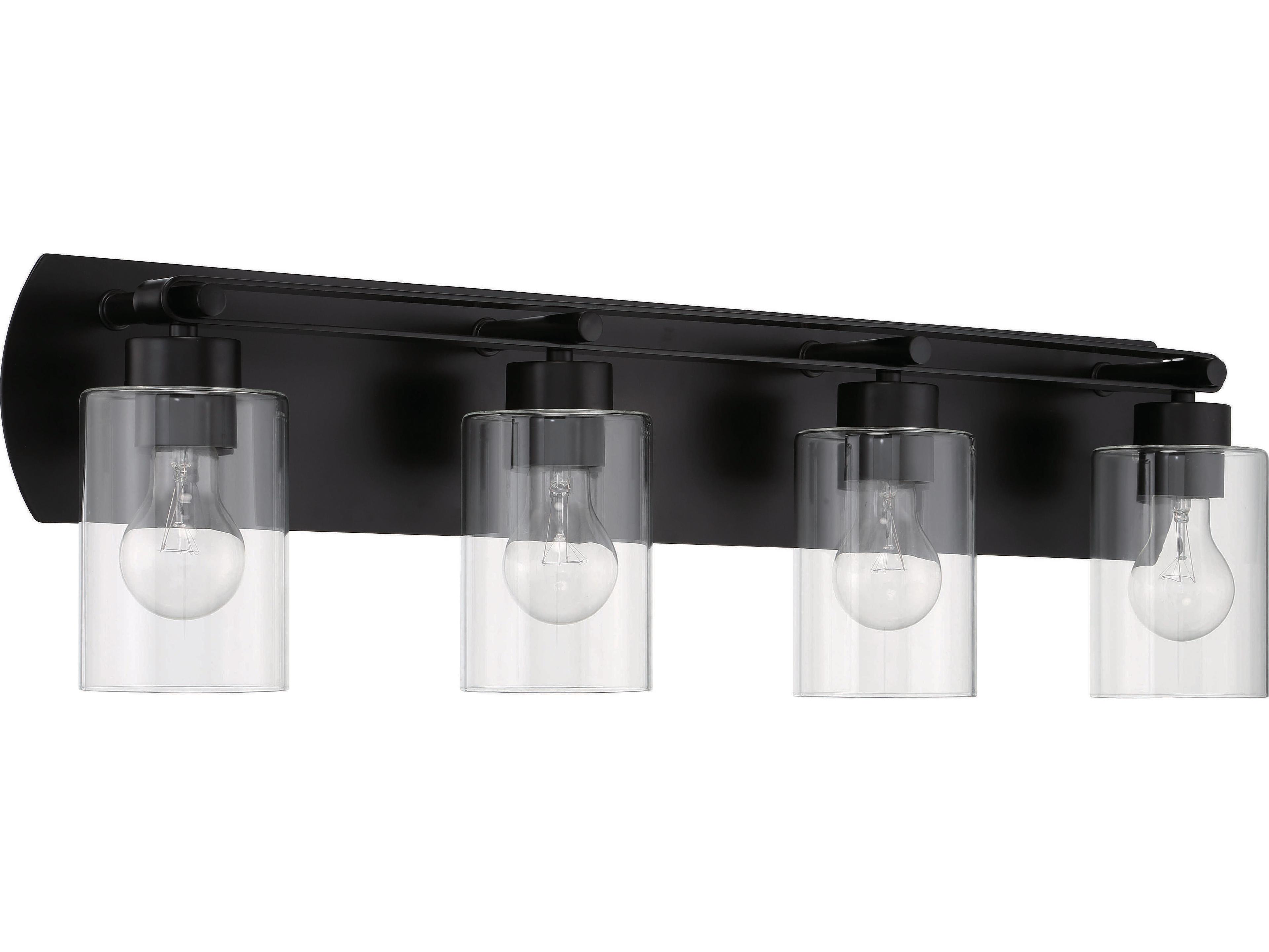 Craftmade Hendrix 4-Light Flat Black Vanity Light