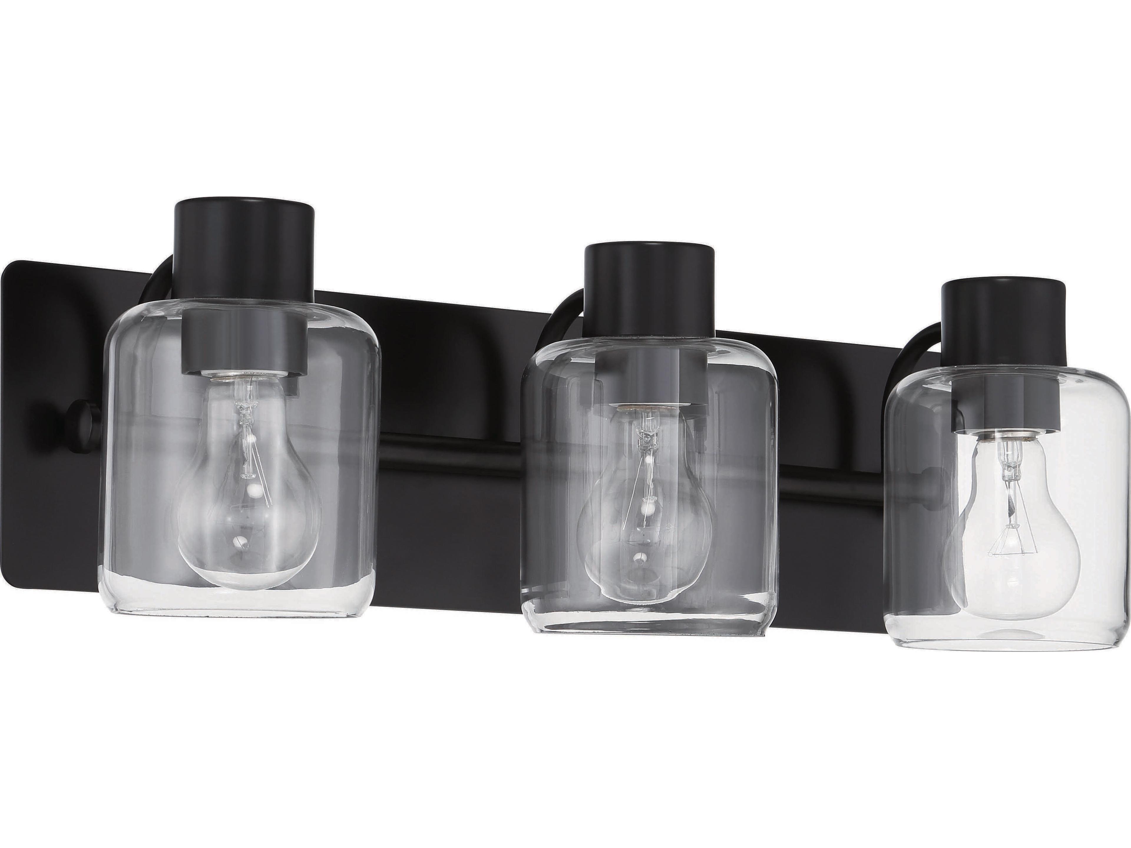 Craftmade Rori 3-Light Flat Black Vanity Light