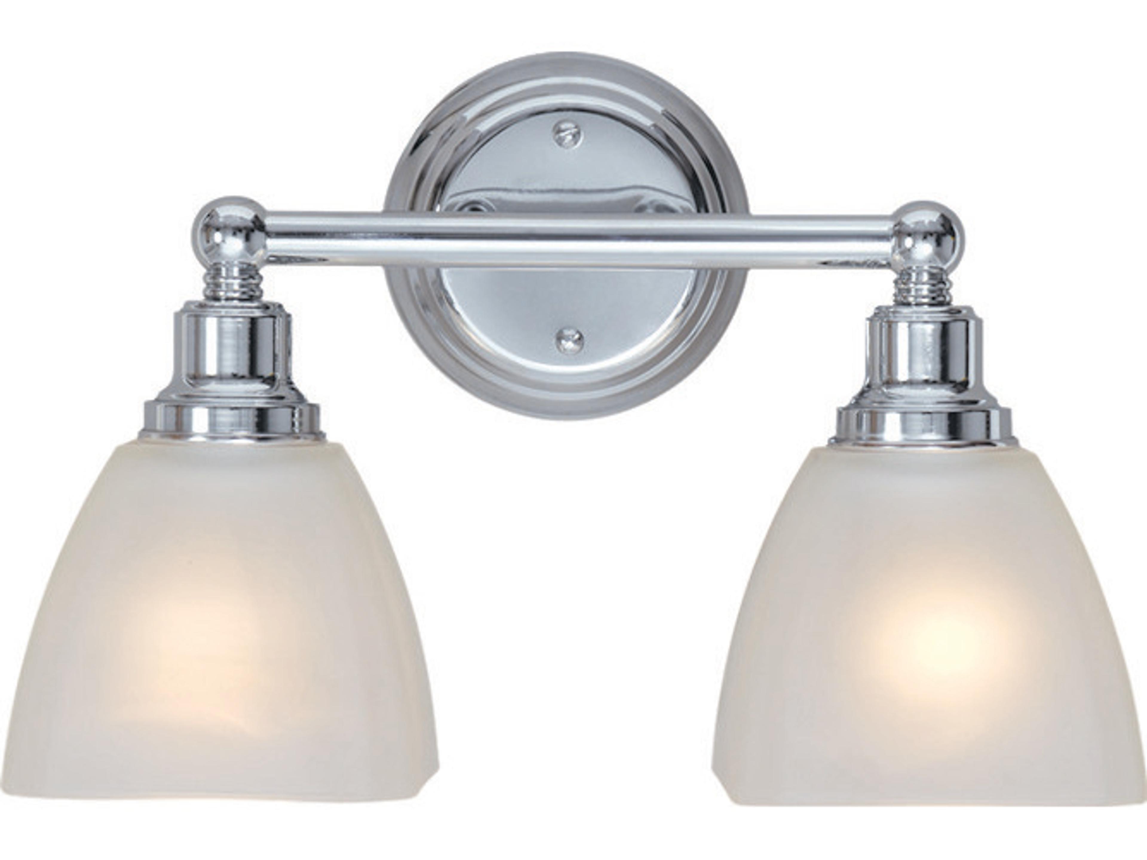 Craftmade Bradley 2-Light Chrome Glass Vanity Light