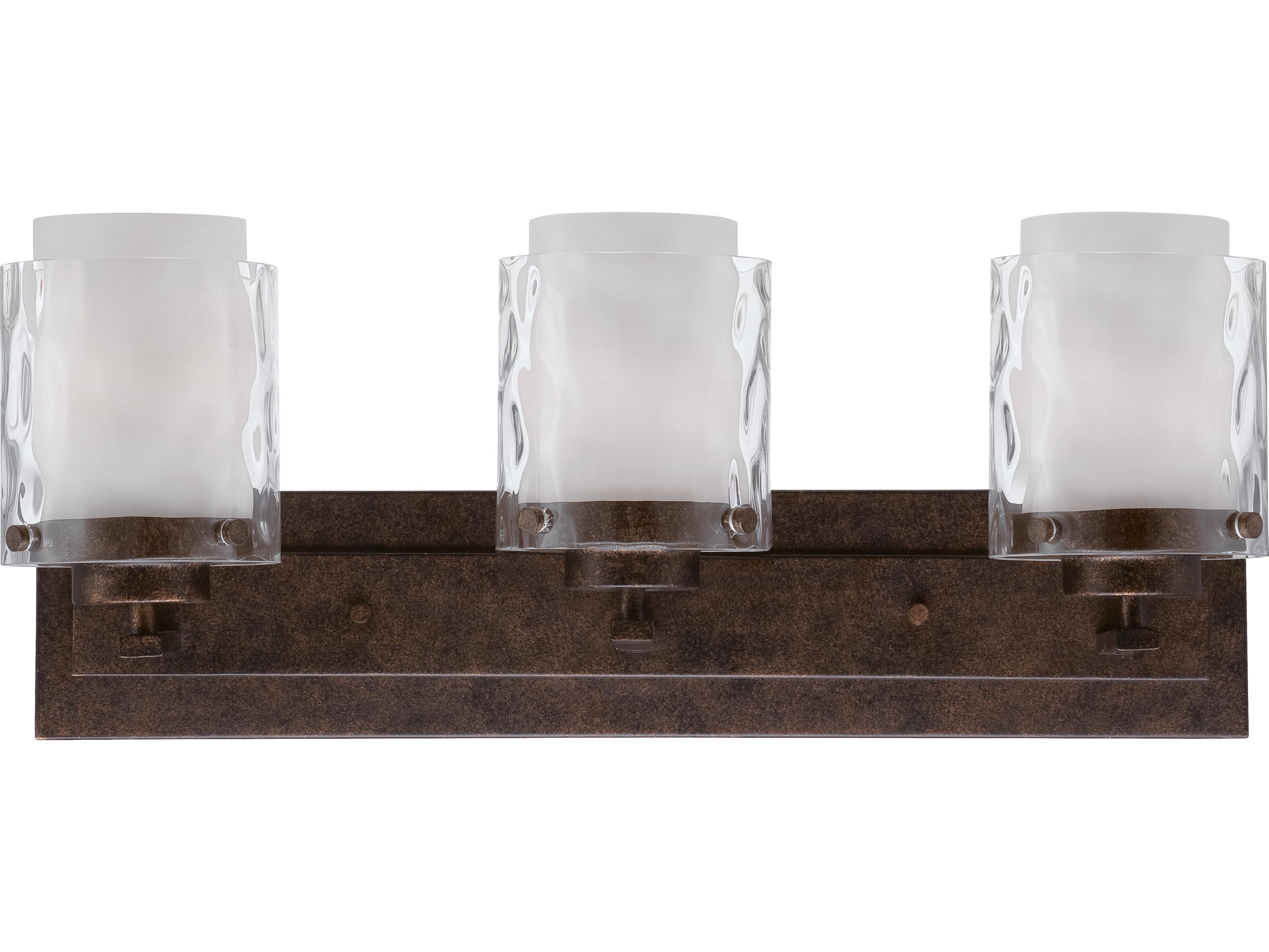 Craftmade Kenswick 3-Light Peruvian Bronze Glass Vanity Light