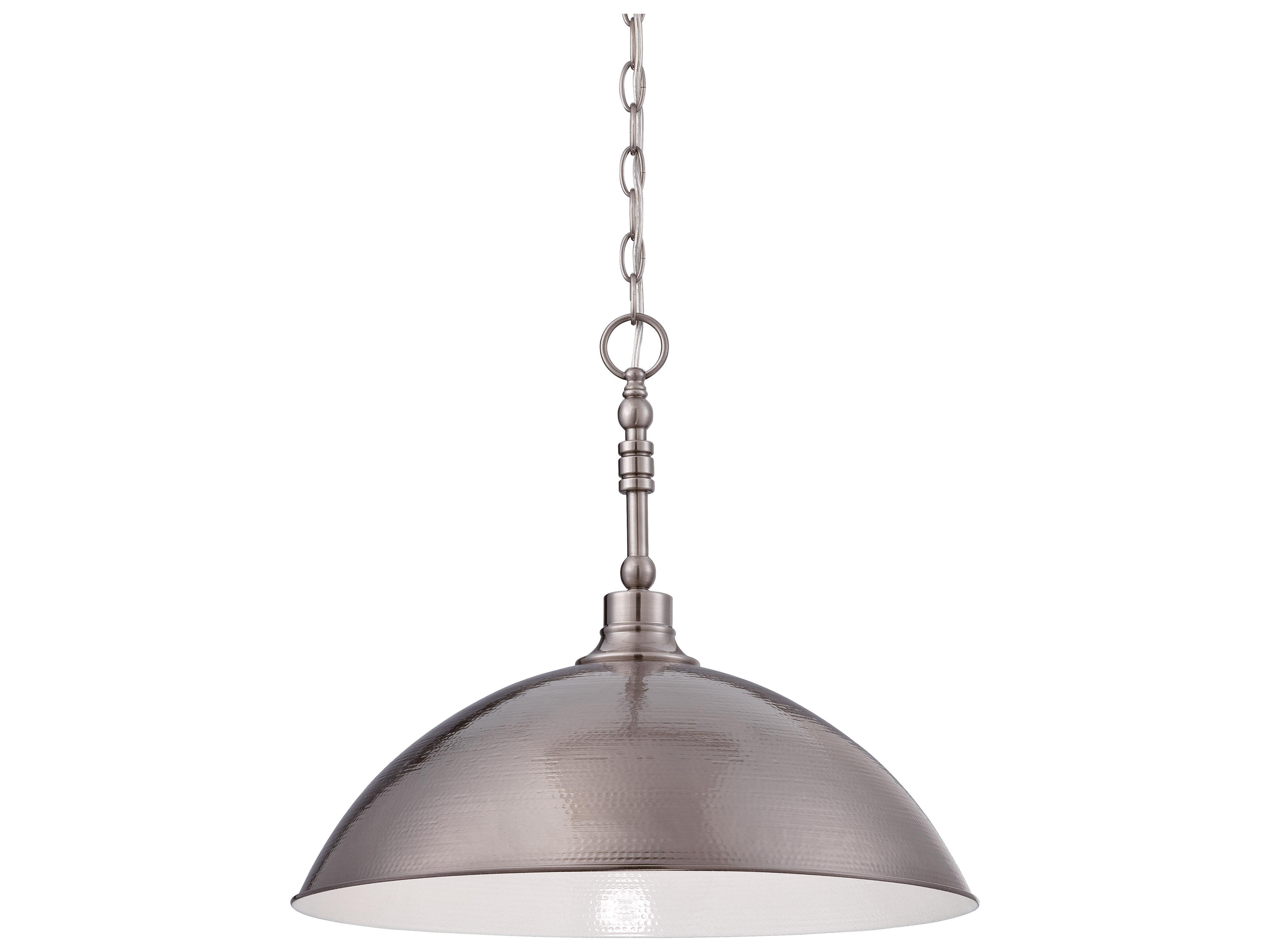 Craftmade Timarron 1-Light Antique Nickel Dome Pendant