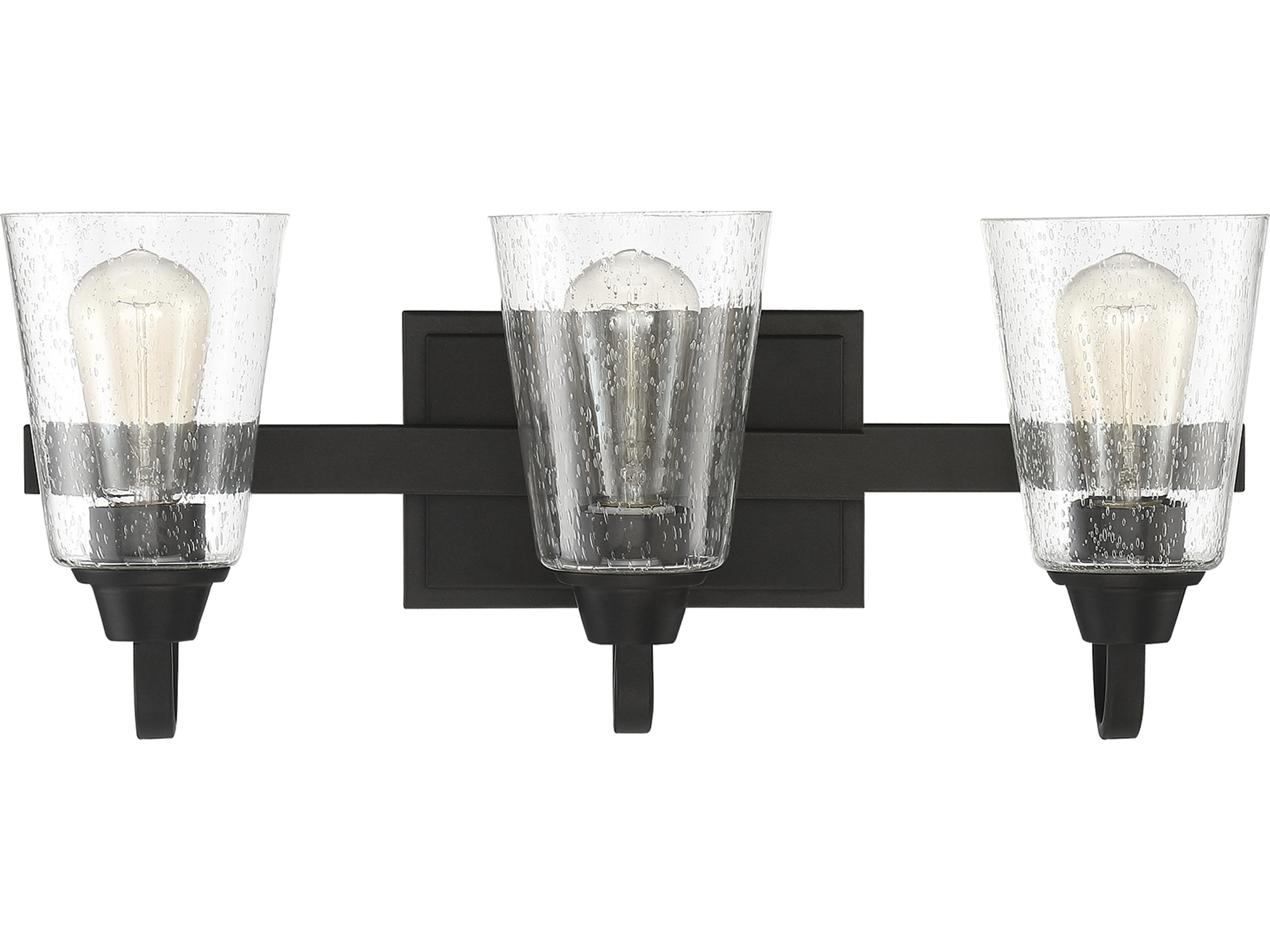 Craftmade Grace 3-Light Espresso Bronze Glass Vanity Light