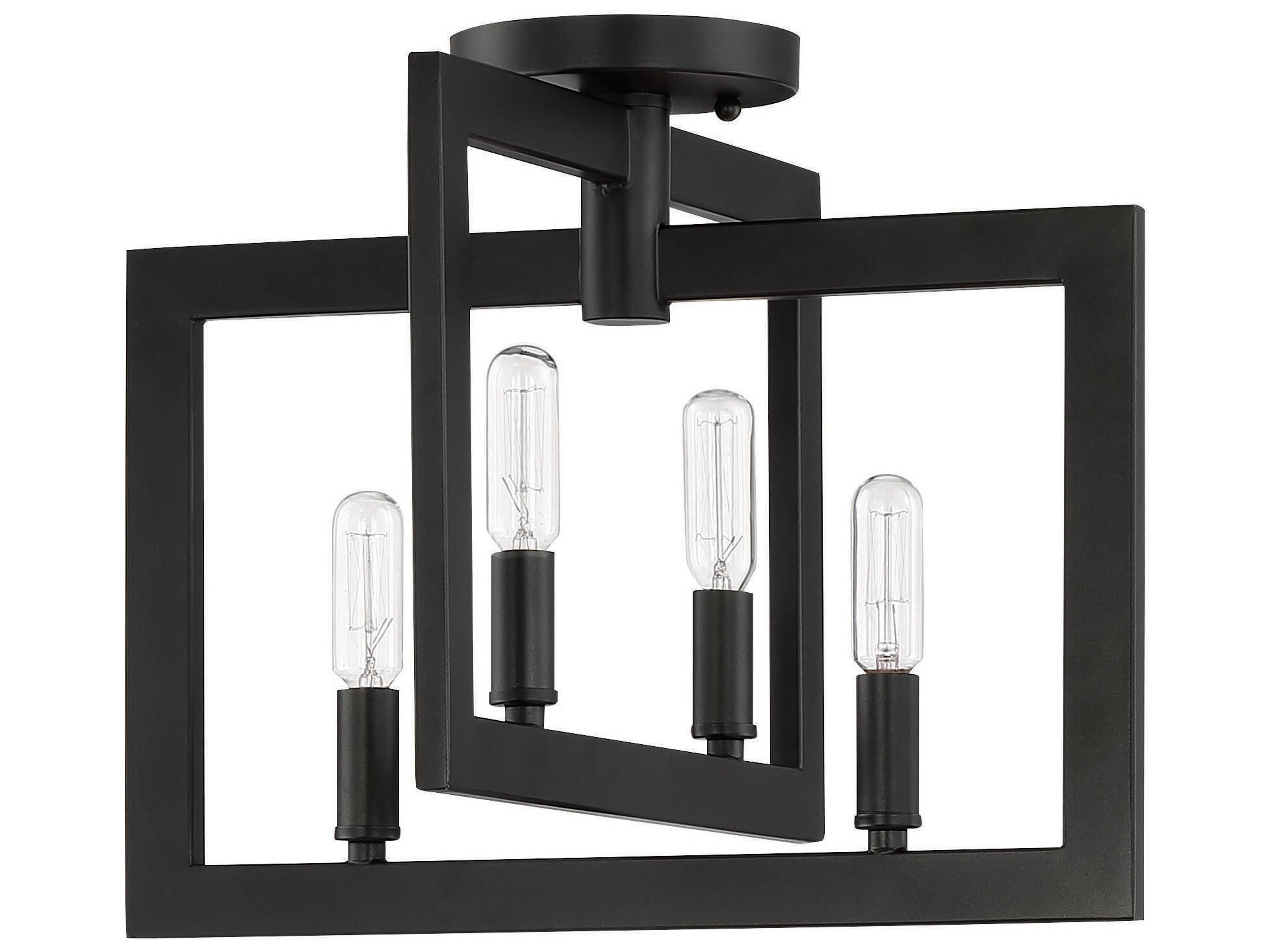 Craftmade Portrait 4-Light Espresso Black Semi Flush Mount