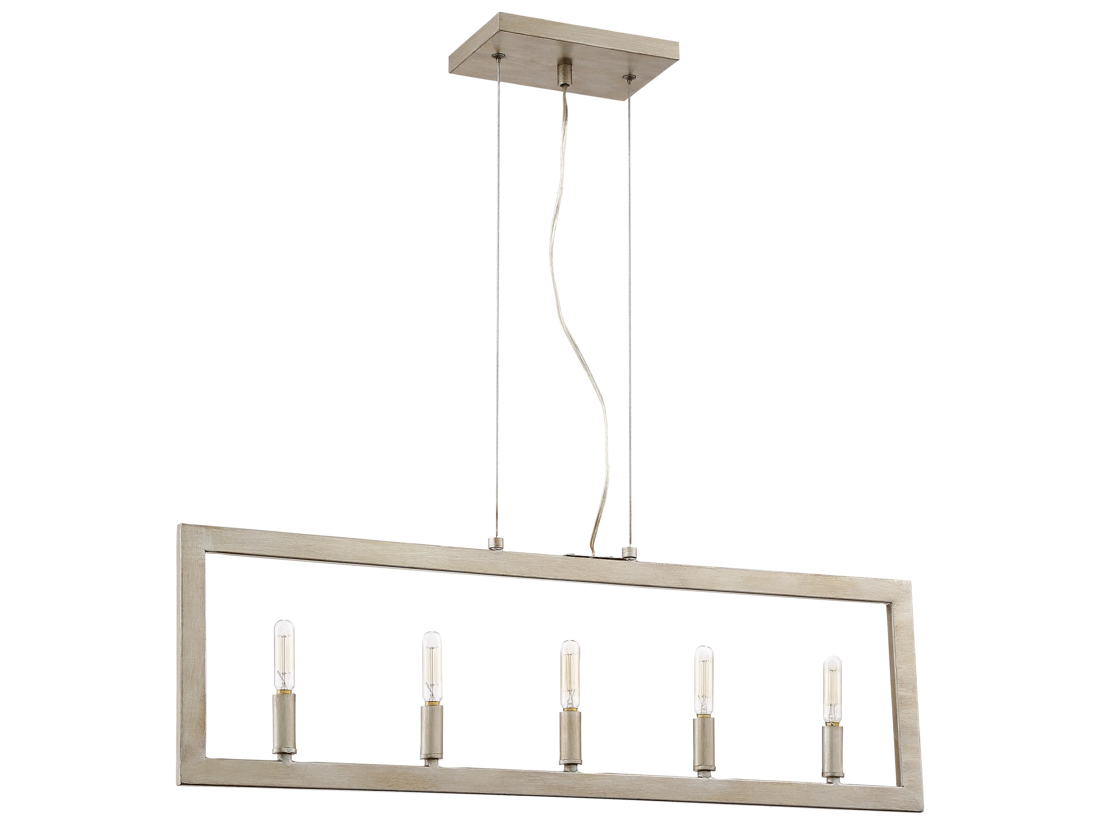 Craftmade Portrait 5-Light Gold Twilight Wood Linear Island Pendant