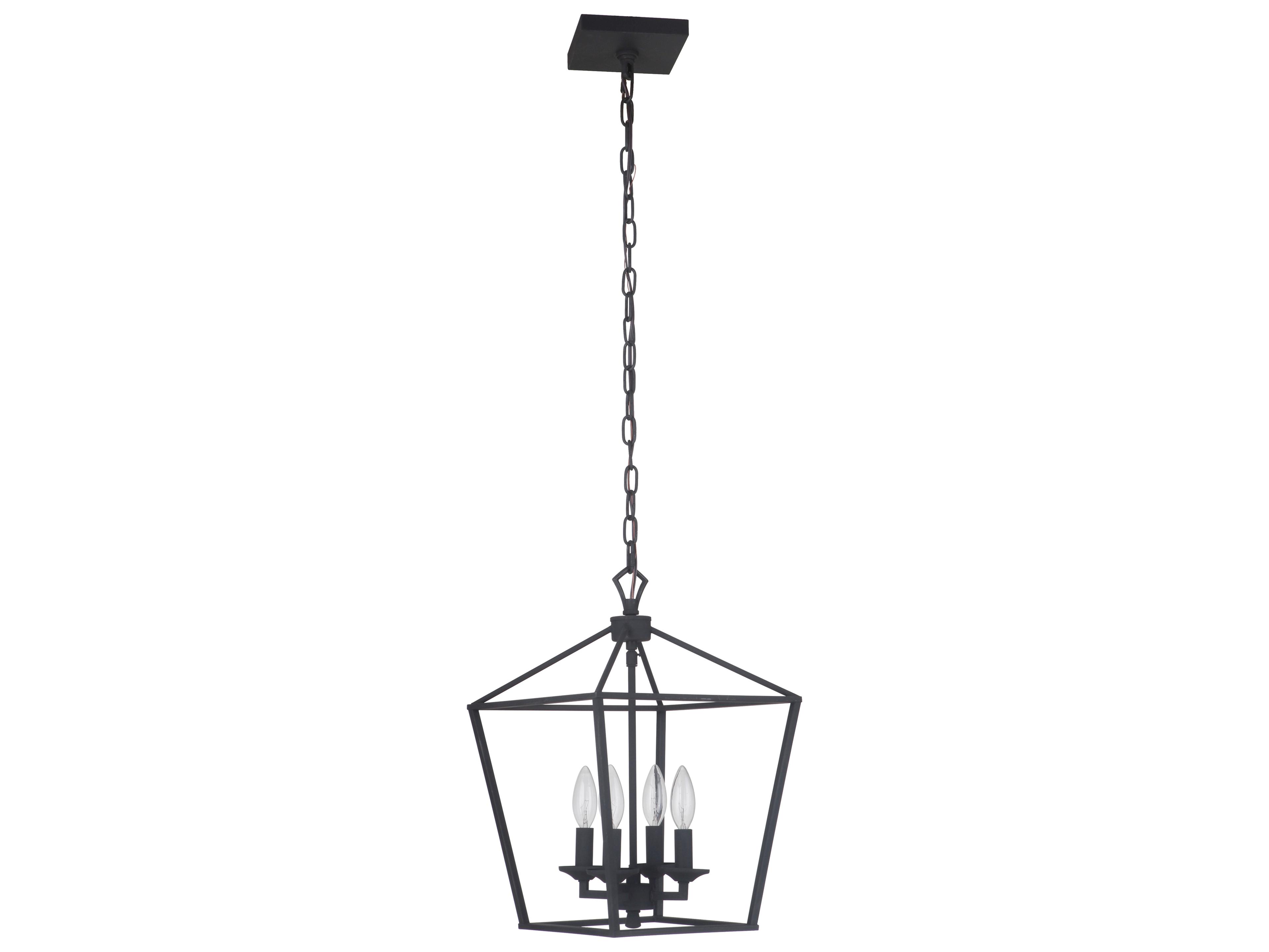 Craftmade Flynt 4-Light Flat Black Chandelier