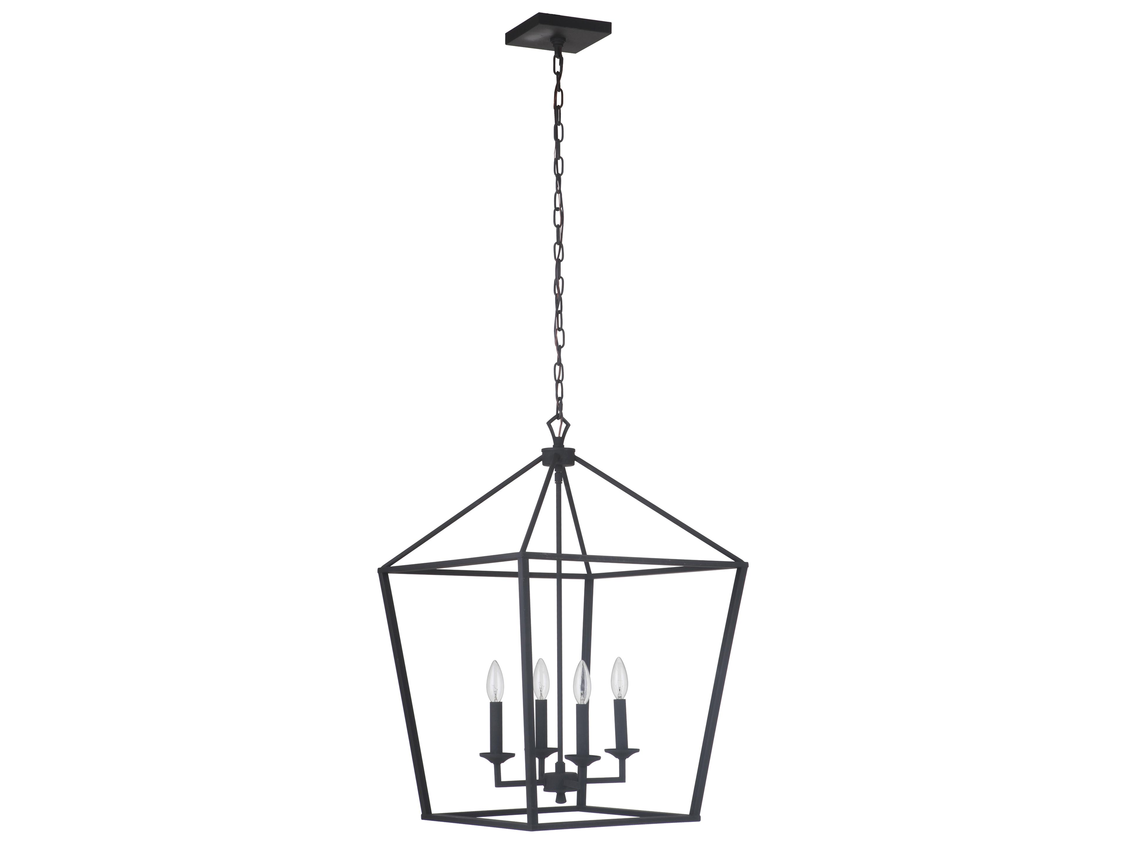 Craftmade Flynt 4-Light Flat Black Chandelier