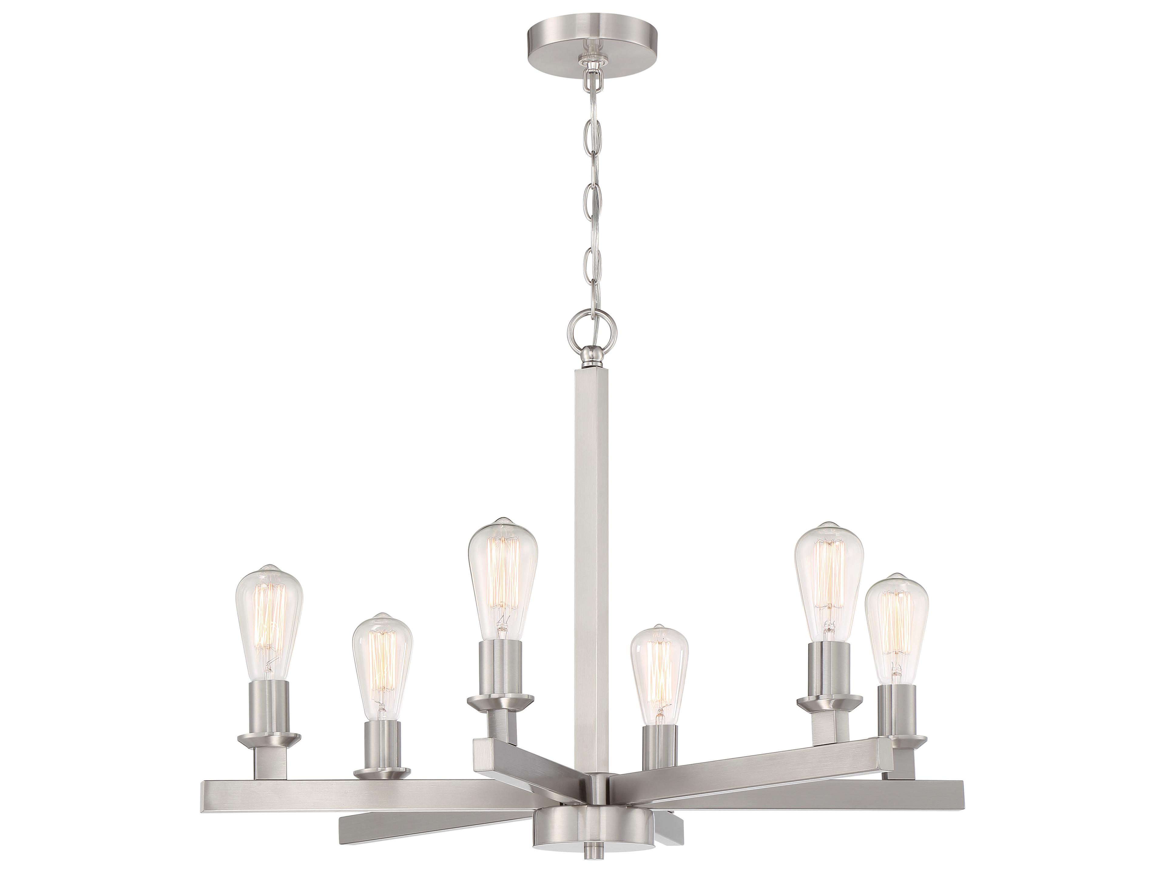 Craftmade Chicago 6-Light Brushed Polished Nickel Chandelier