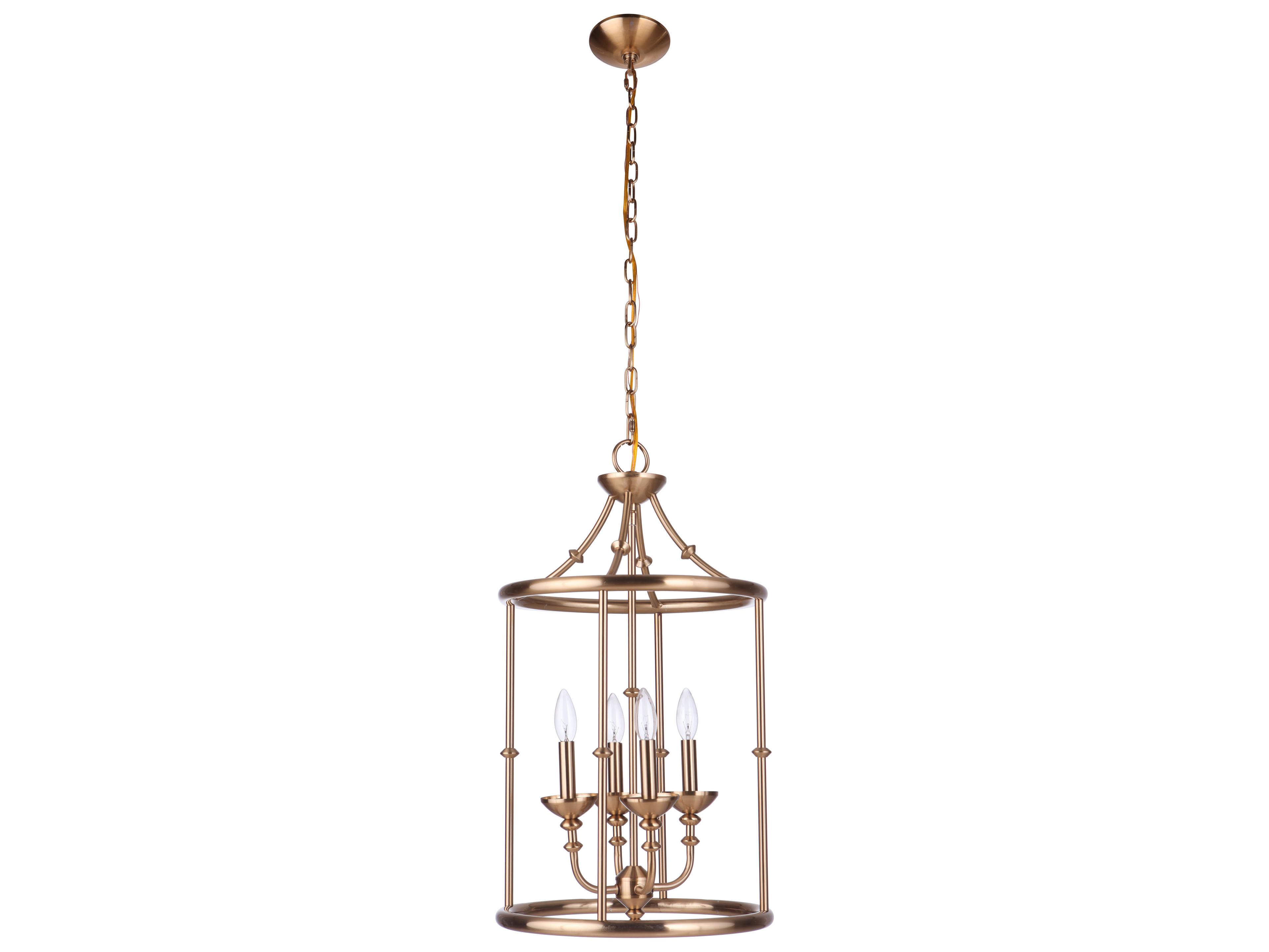 Craftmade Marlowe 4-Light Satin Brass Candelabra Chandelier