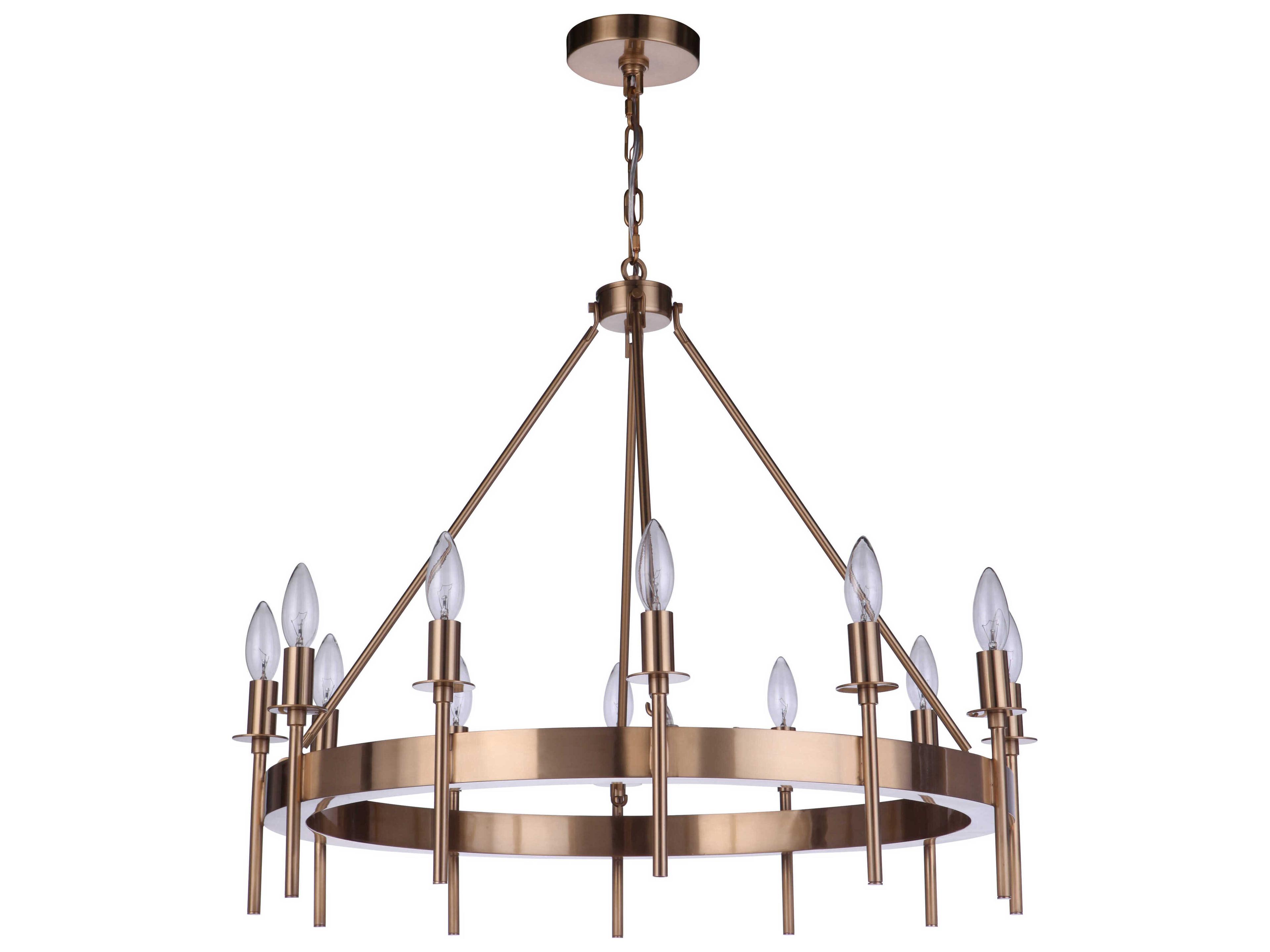 Craftmade Larrson 12-Light Satin Brass Chandelier