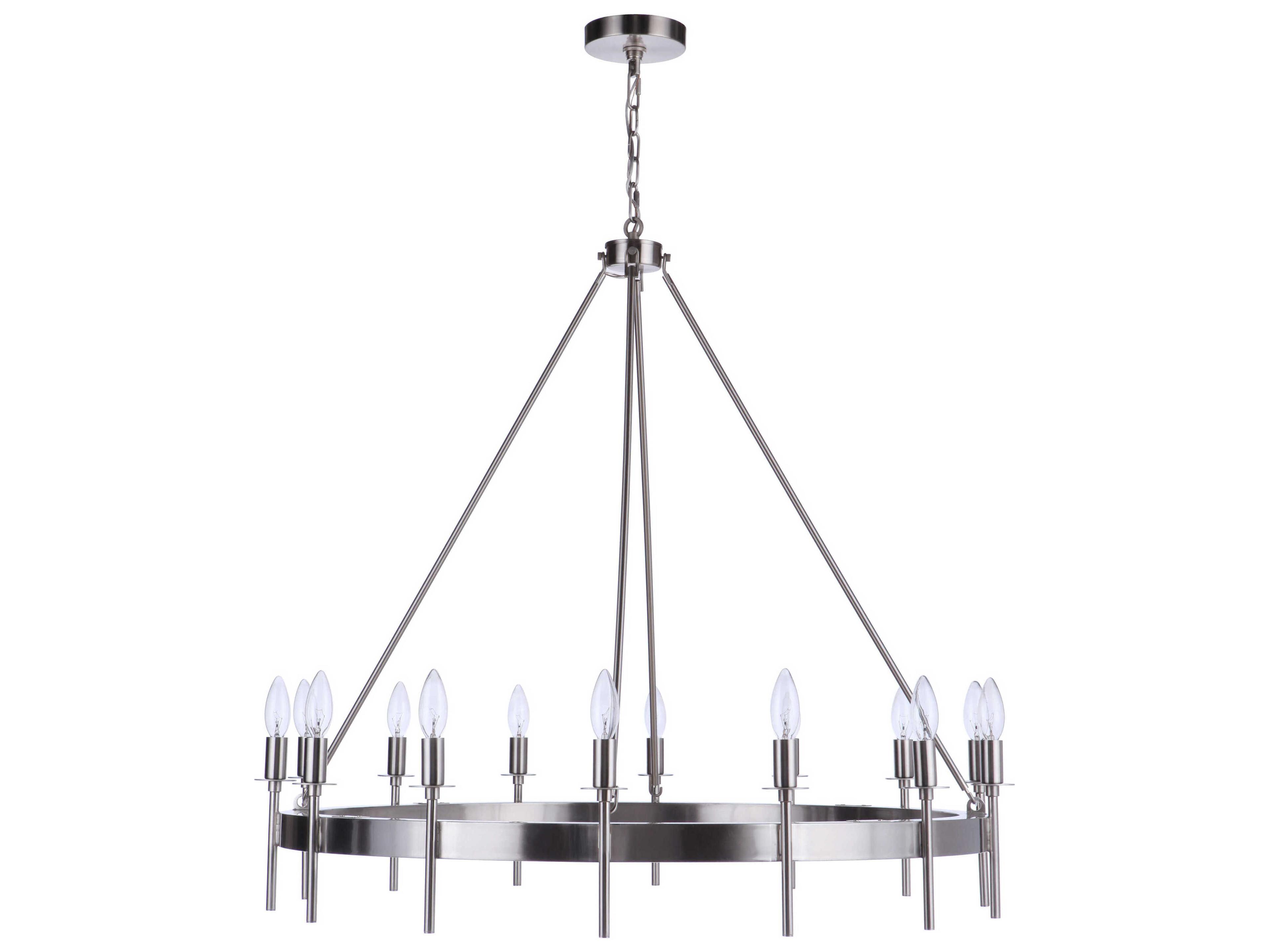 Craftmade Larrson 14-Light Brushed Polished Nickel Chandelier