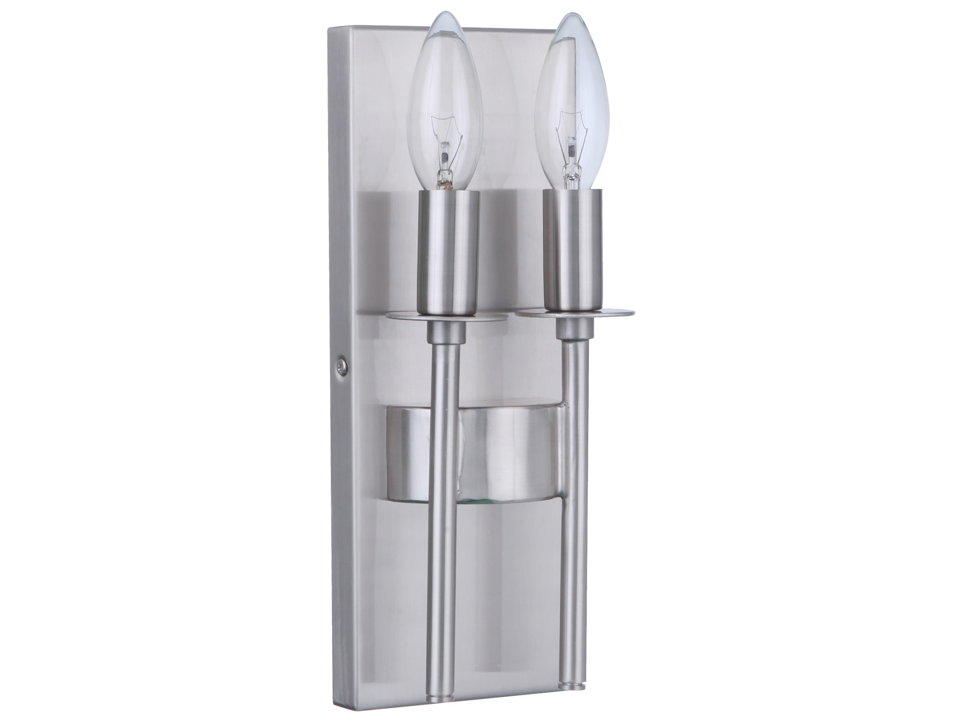 Craftmade Larrson 2-Light Brushed Polished Nickel Wall Sconce