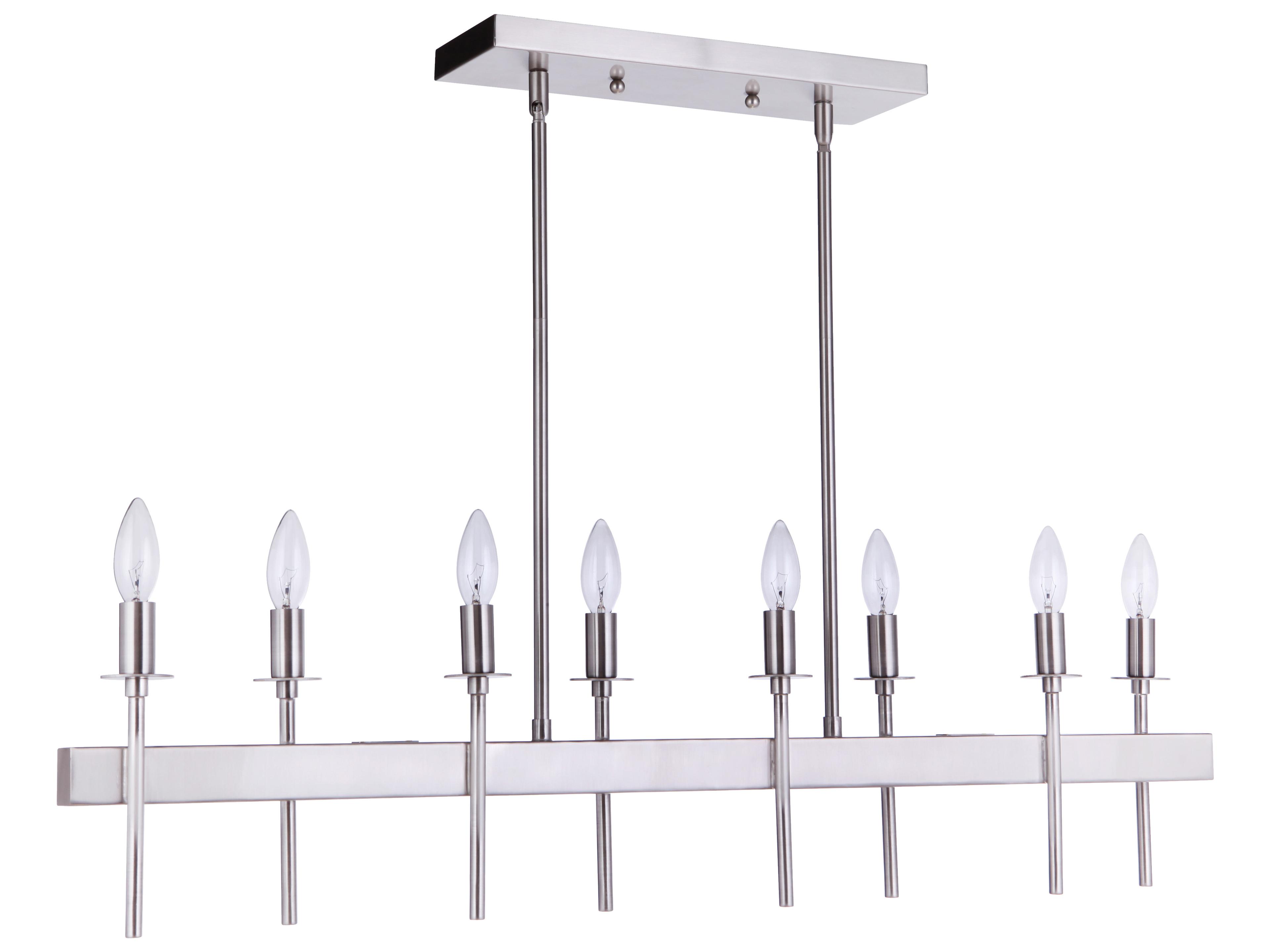 Craftmade Larrson 8-Light Brushed Polished Nickel Island Pendant