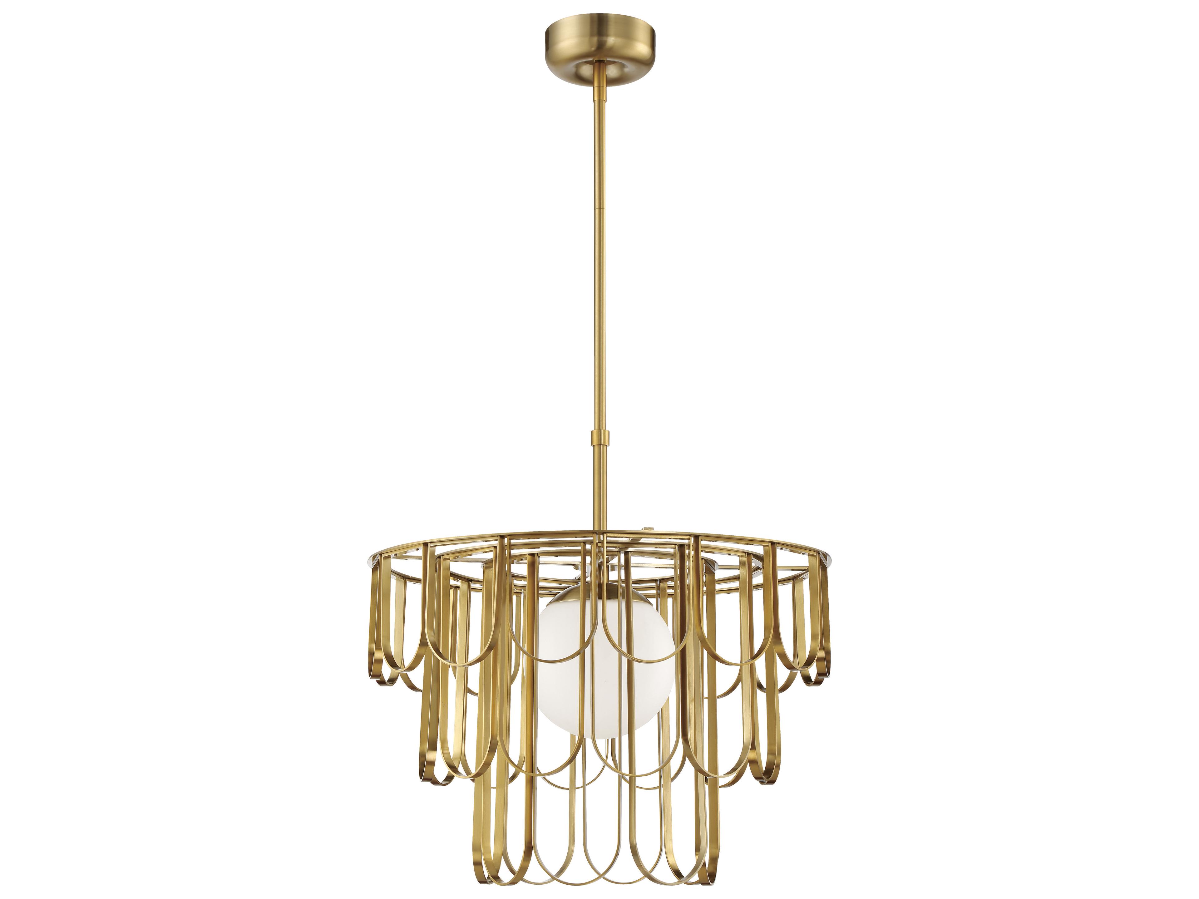 Craftmade Melody 1-Light Satin Brass Glass Globe Pendant