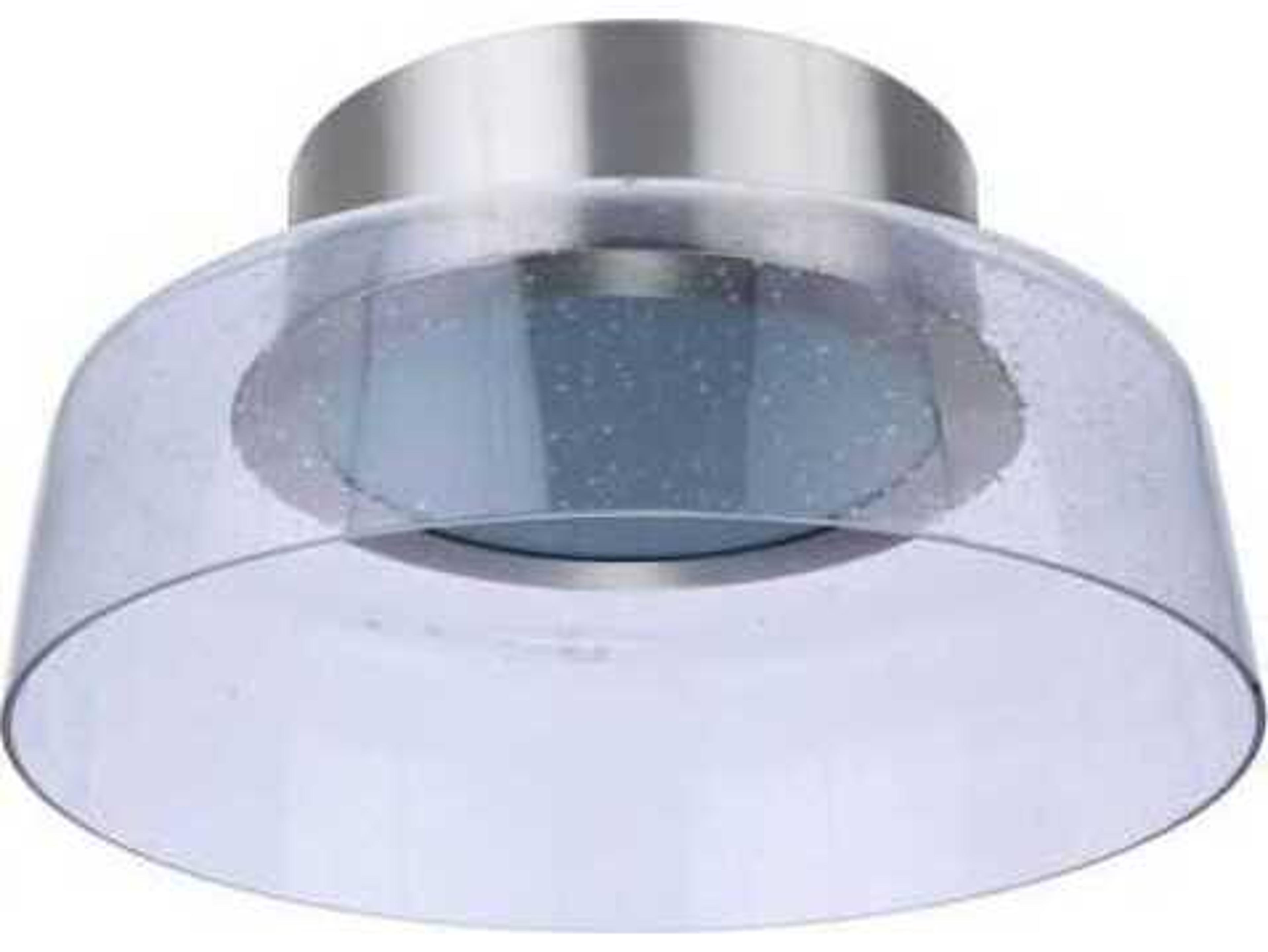 Craftmade Centric Brushed Polished Nickel Glass LED Dome Flush Mount