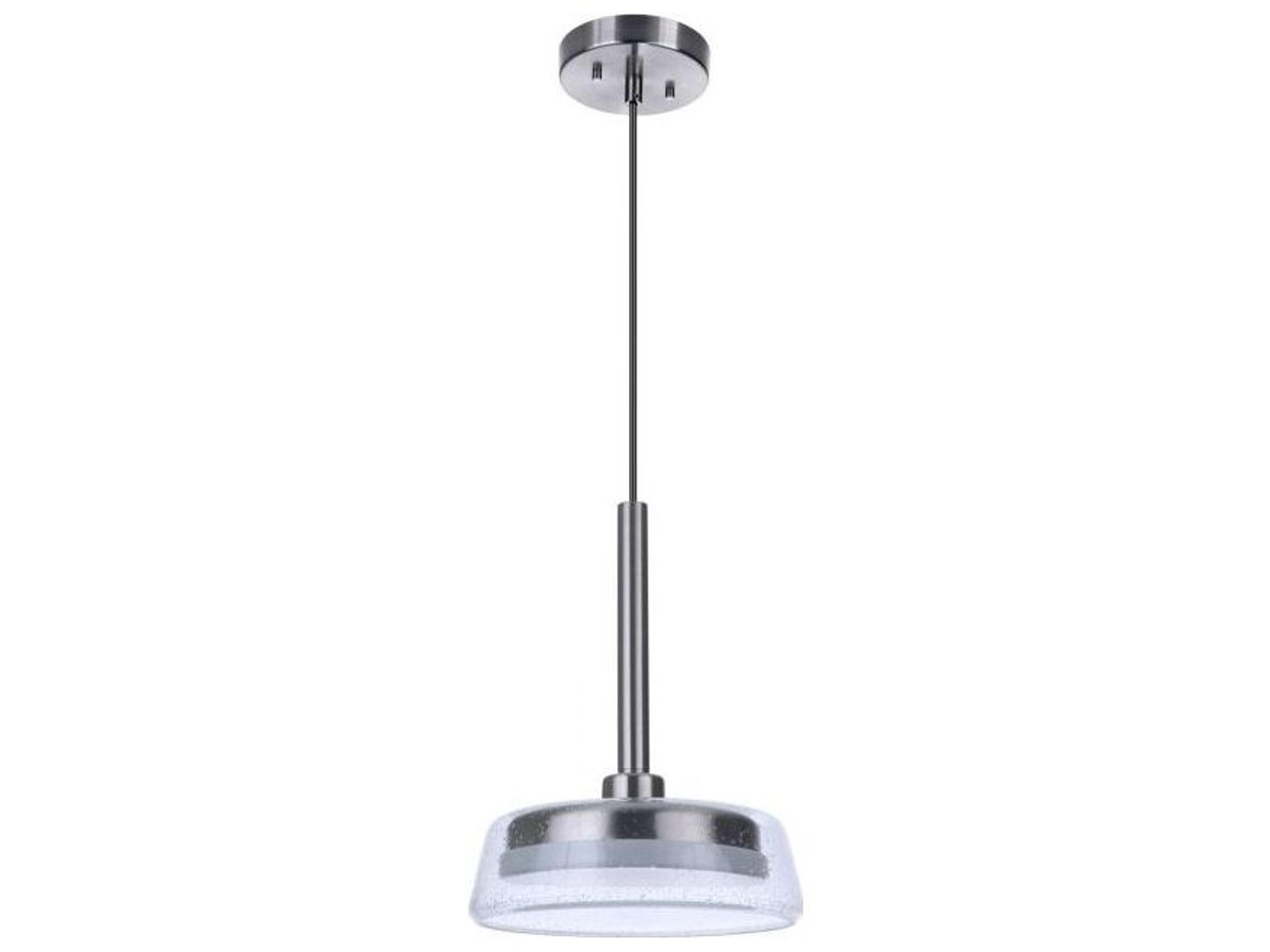 Craftmade Centric Brushed Polished Nickel Glass LED Dome Mini Pendant