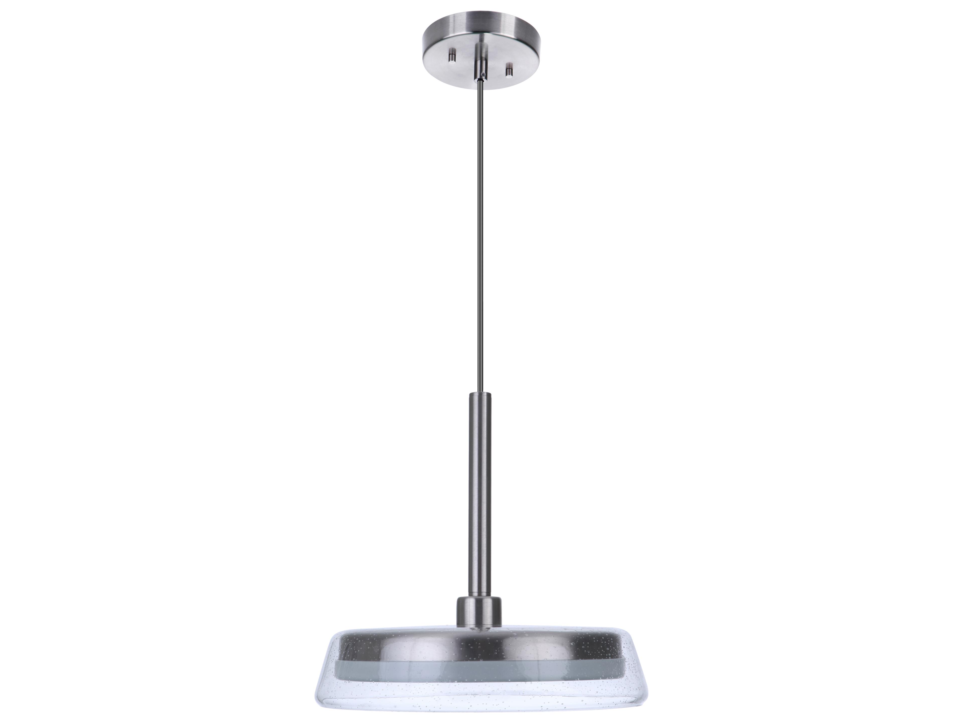 Craftmade Centric Brushed Polished Nickel Glass LED Dome Pendant