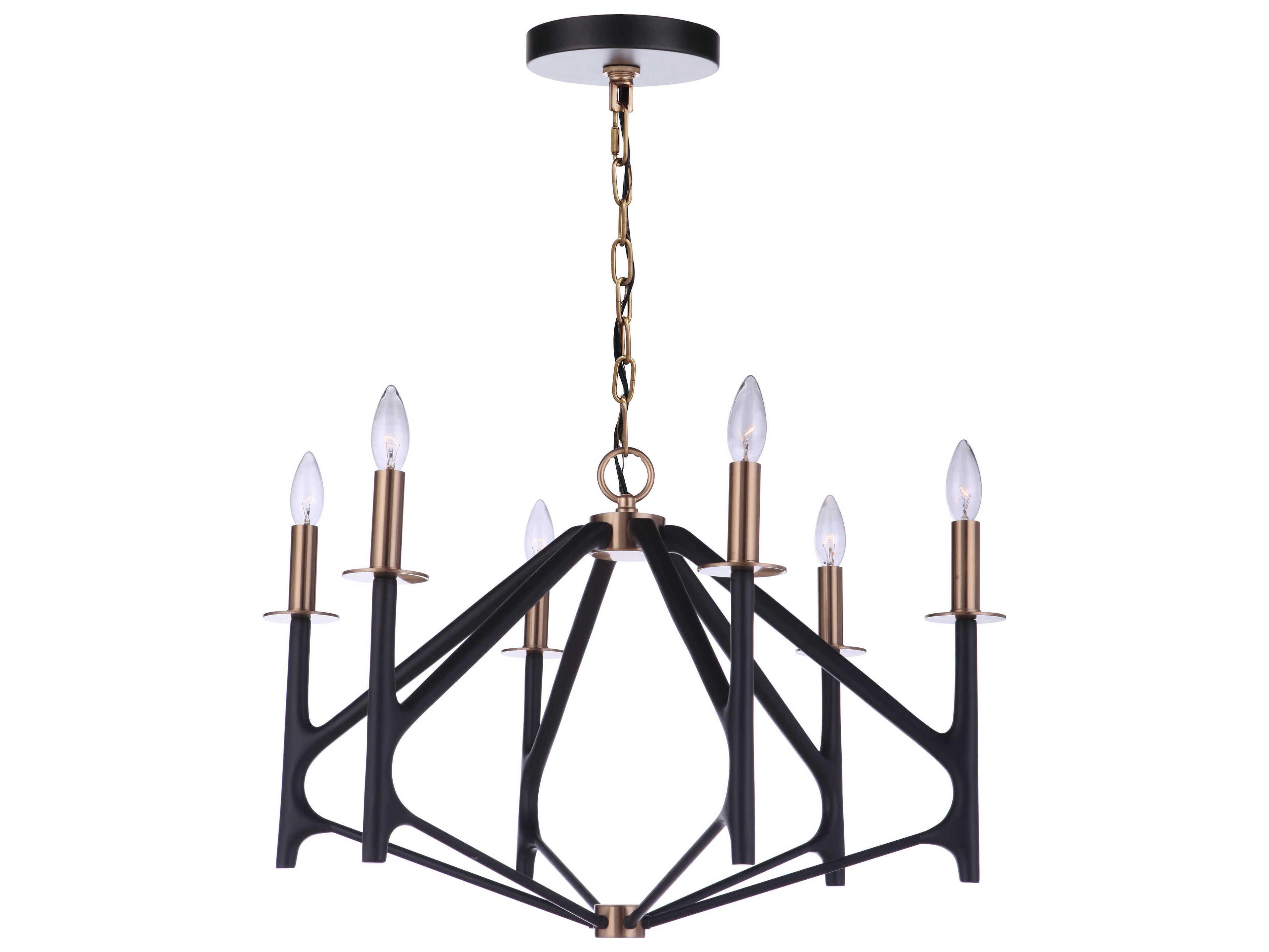 Craftmade The Reserve 6-Light Flat Black Painted Nickel Chandelier