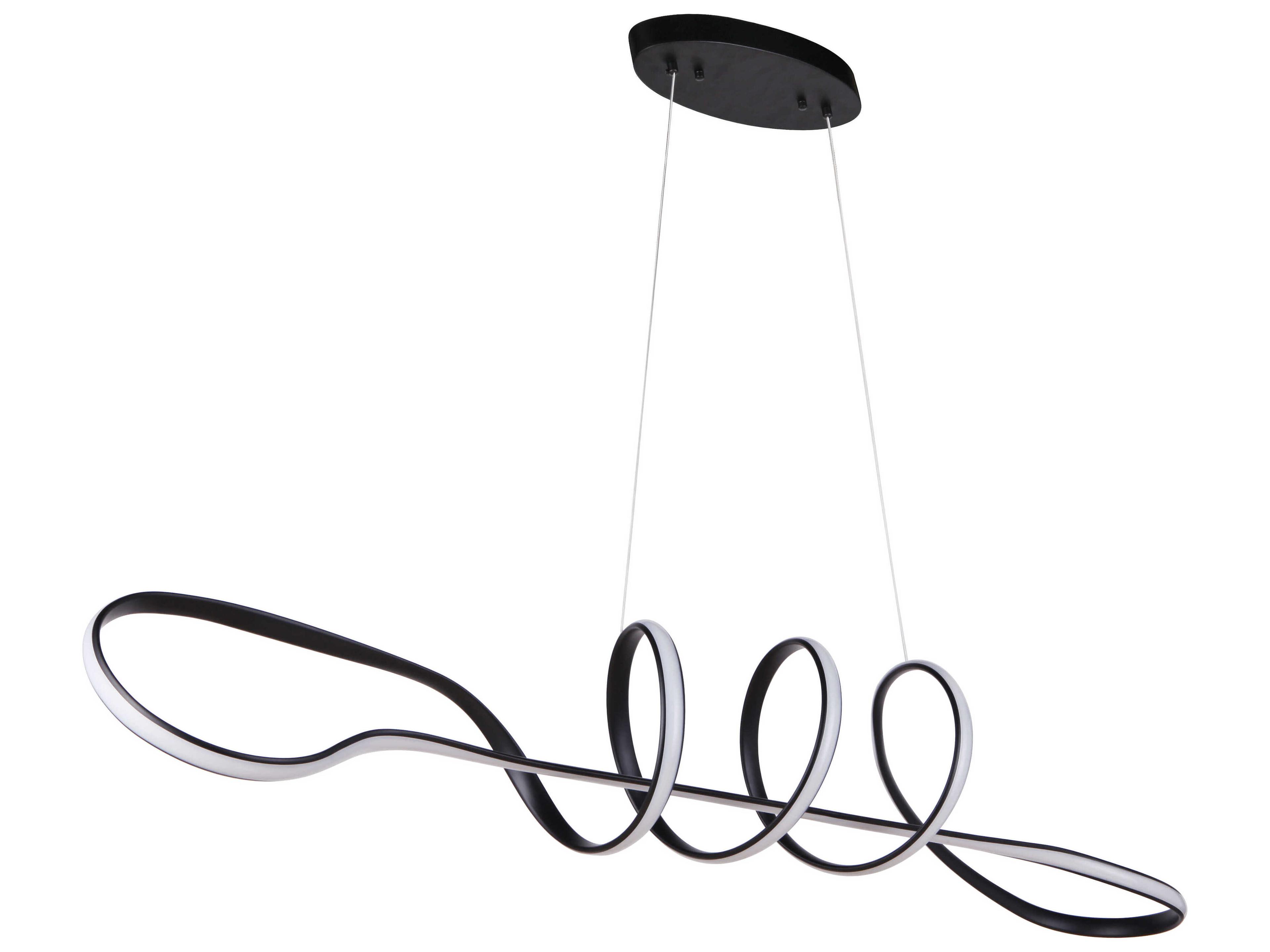 Craftmade Pulse Flat Black LED Linear Island Pendant