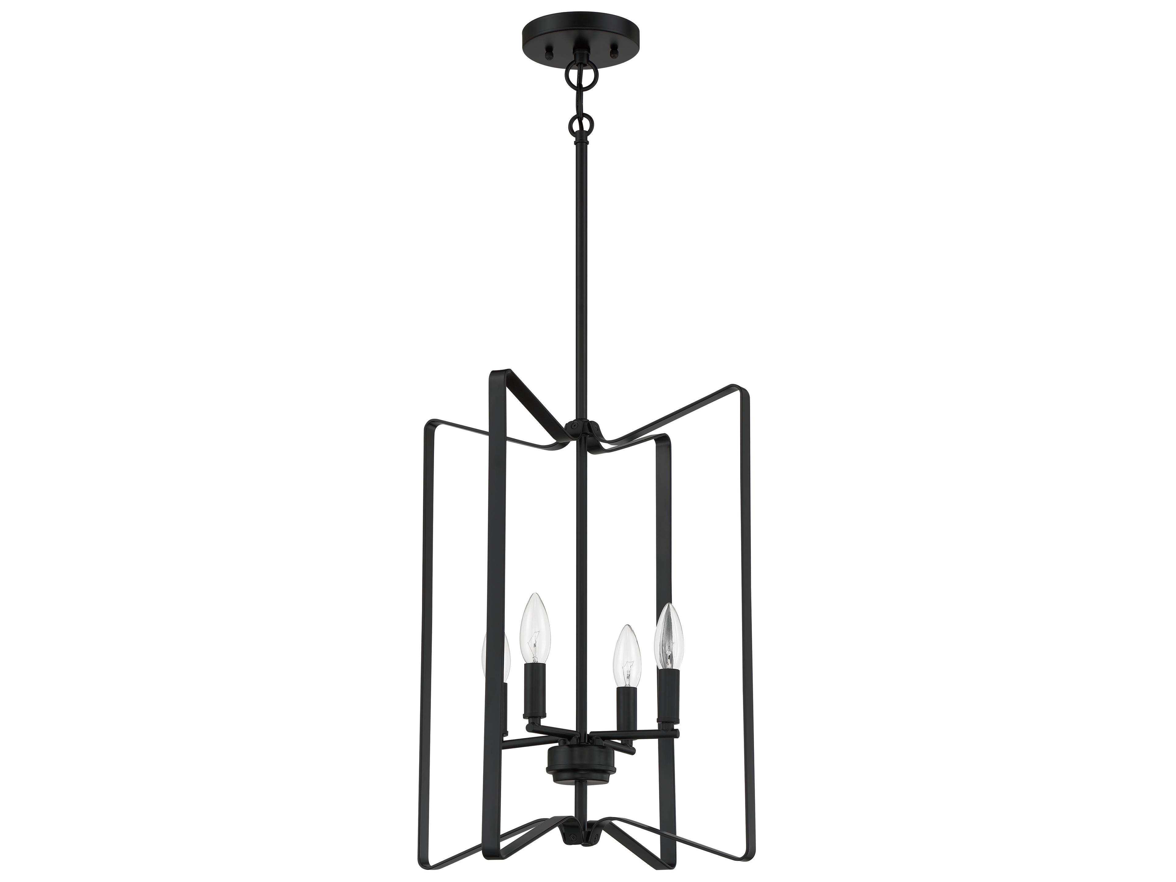 Craftmade Shayna 4-Light Flat Black Chandelier