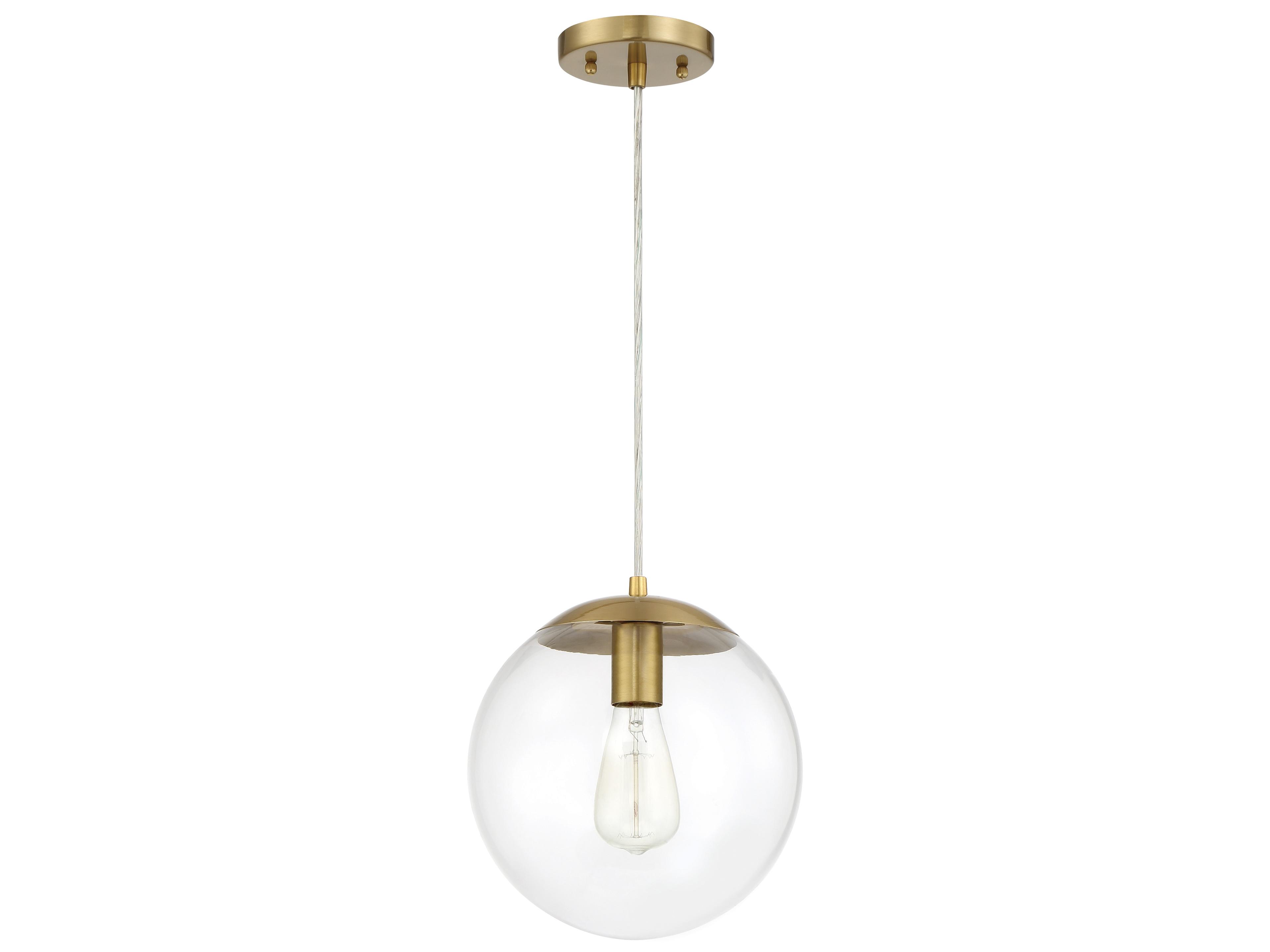 Craftmade Gaze 1-Light Satin Brass Glass Globe Mini Pendant