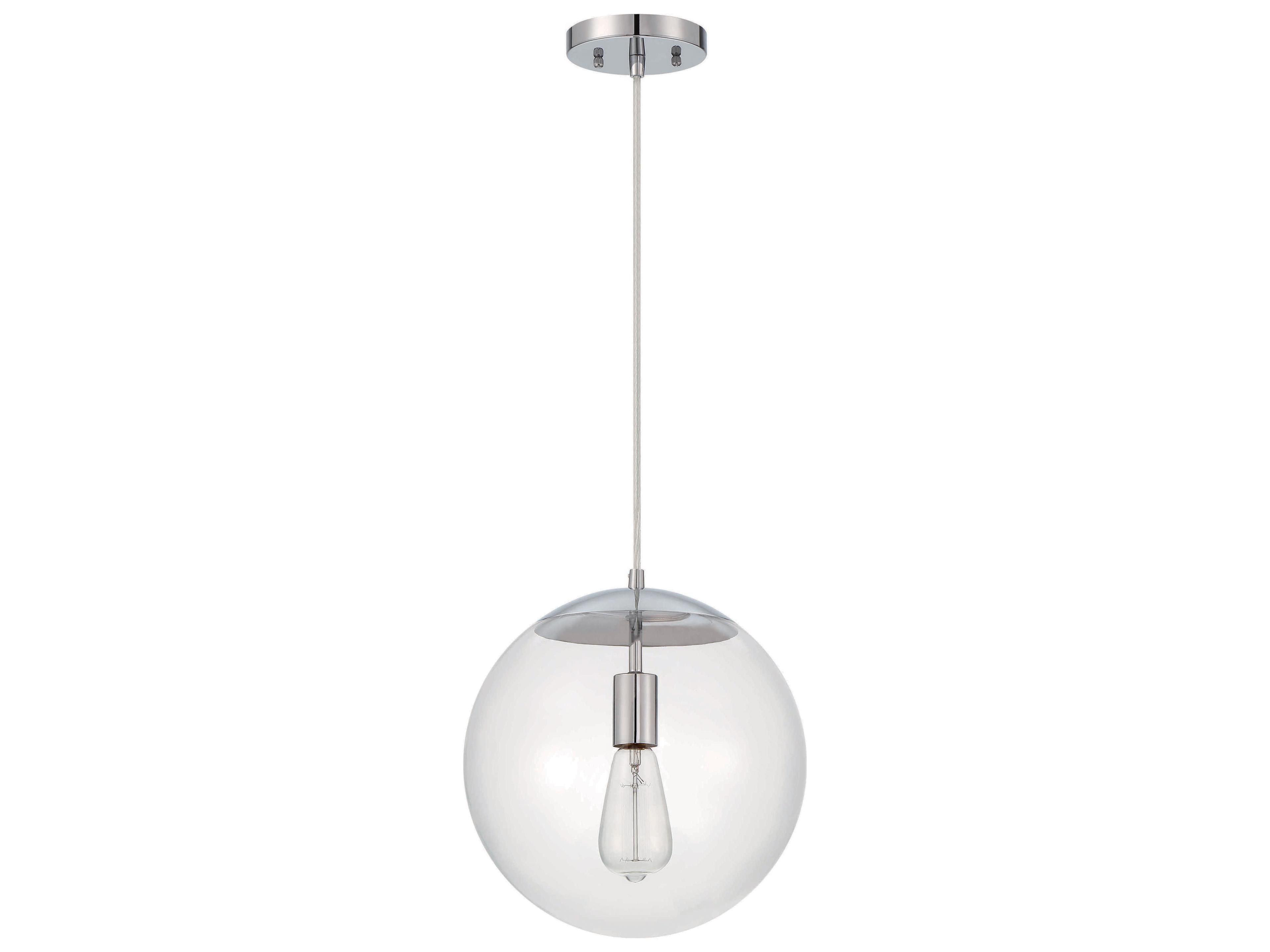 Craftmade Gaze 1-Light Chrome Glass Globe Mini Pendant