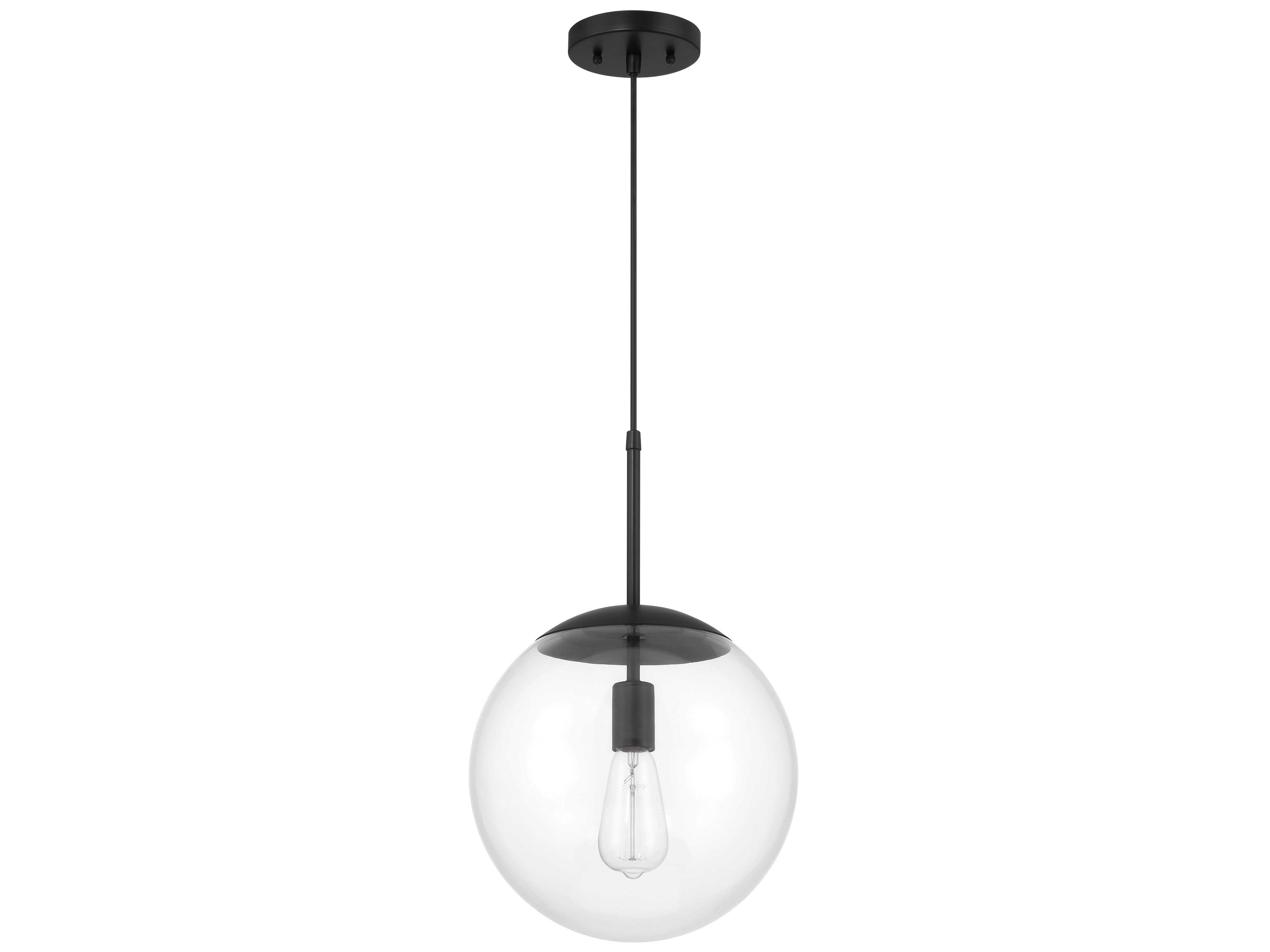 Craftmade Gaze 1-Light Flat Black Globe Mini Pendant