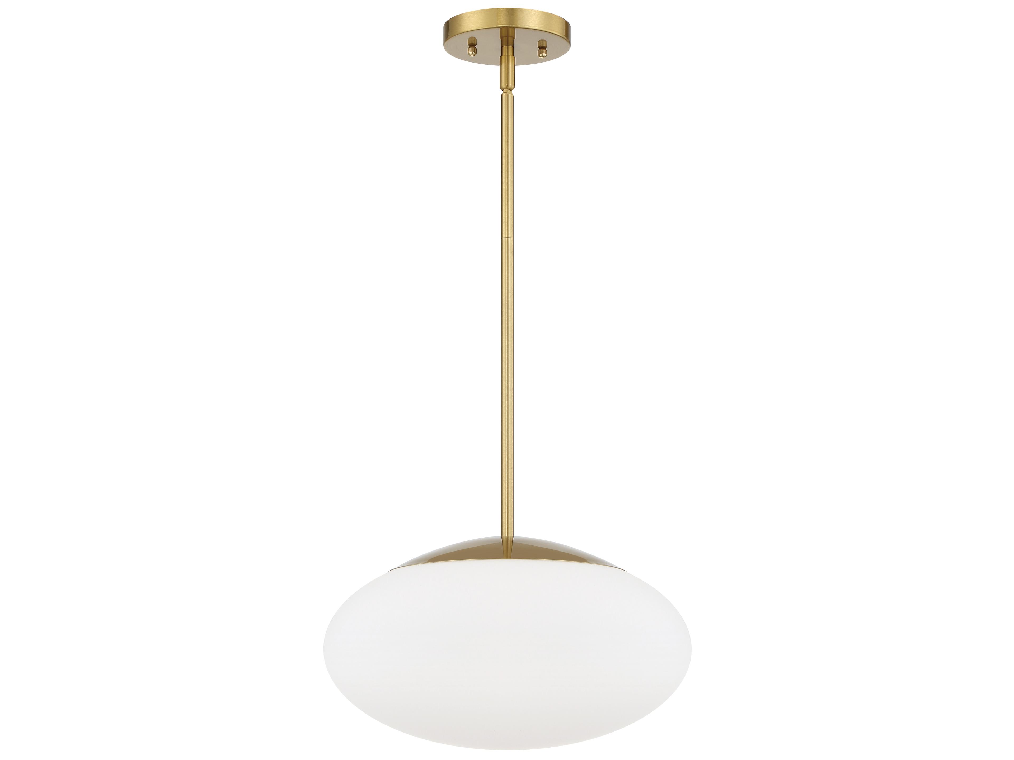 Craftmade Gaze 1-Light Satin Brass Glass Pendant