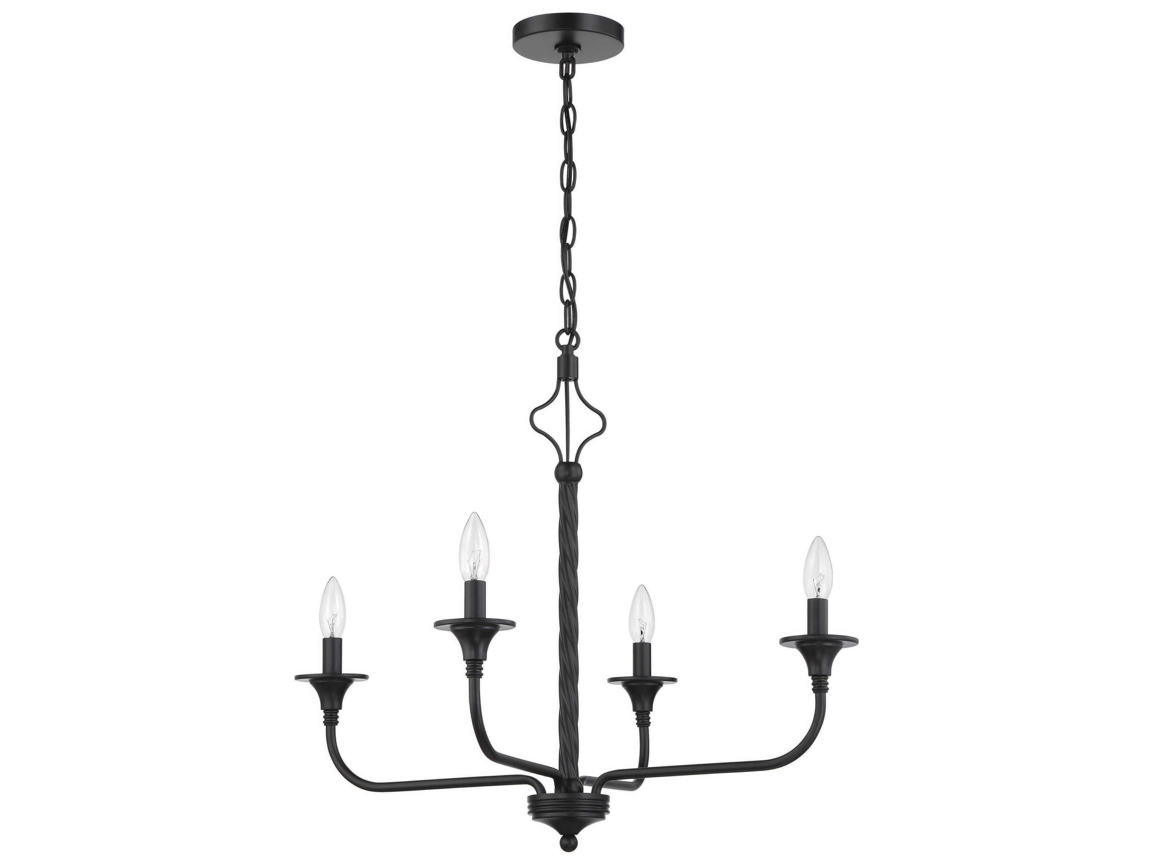 Craftmade Jolenne 4-Light Flat Black Chandelier