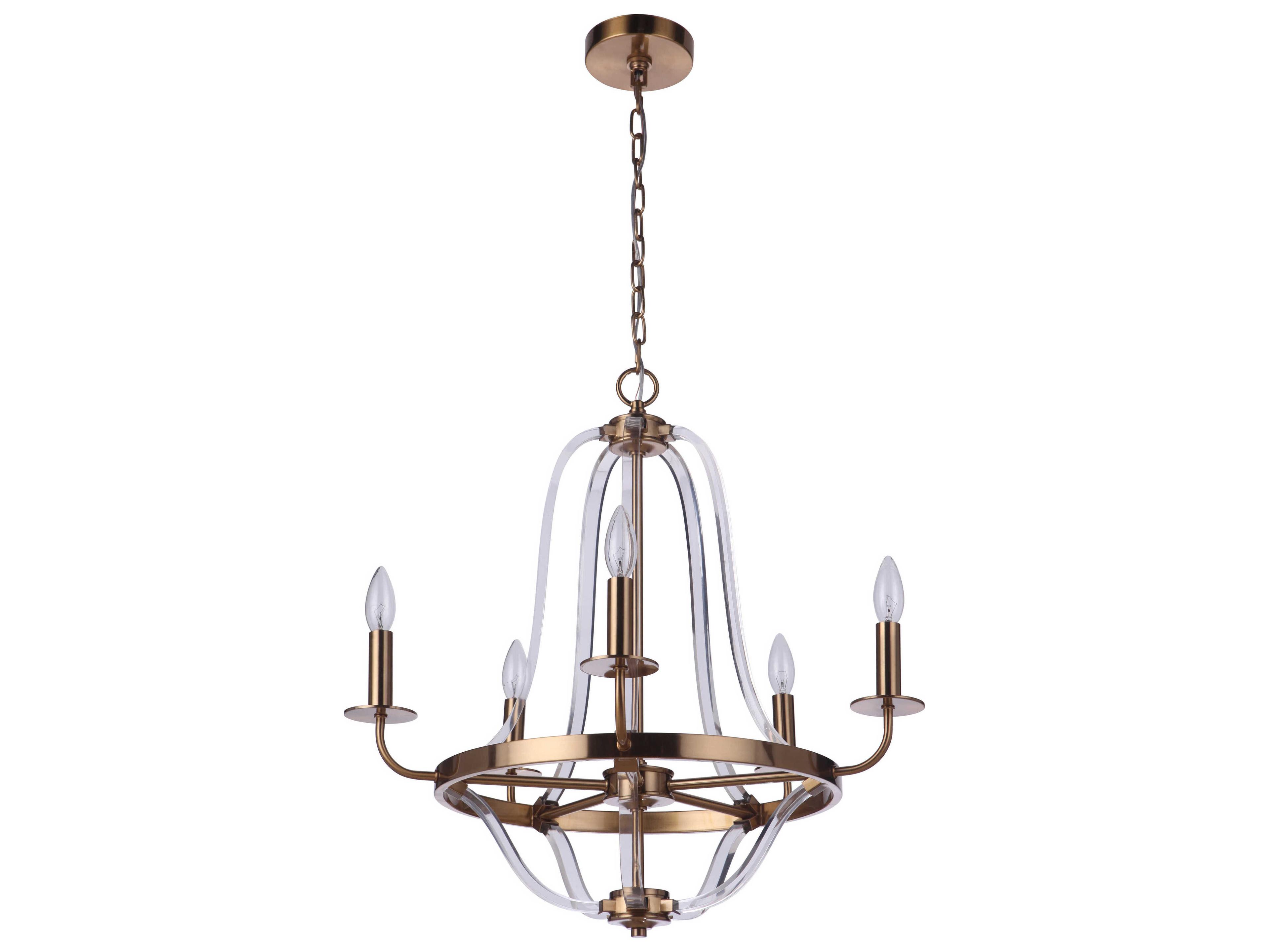 Craftmade Graclyn 5-Light Satin Brass Chandelier