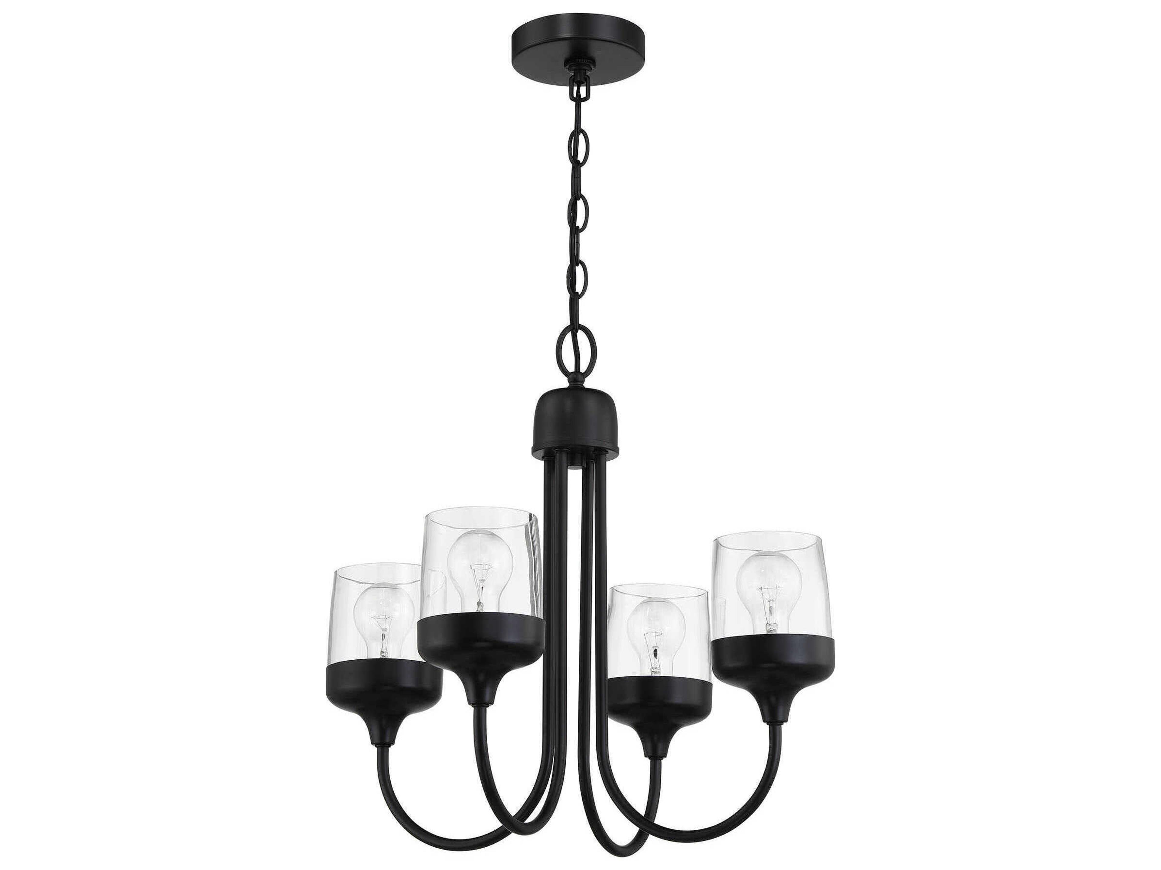 Craftmade Wrenn 4-Light Flat Black Chandelier