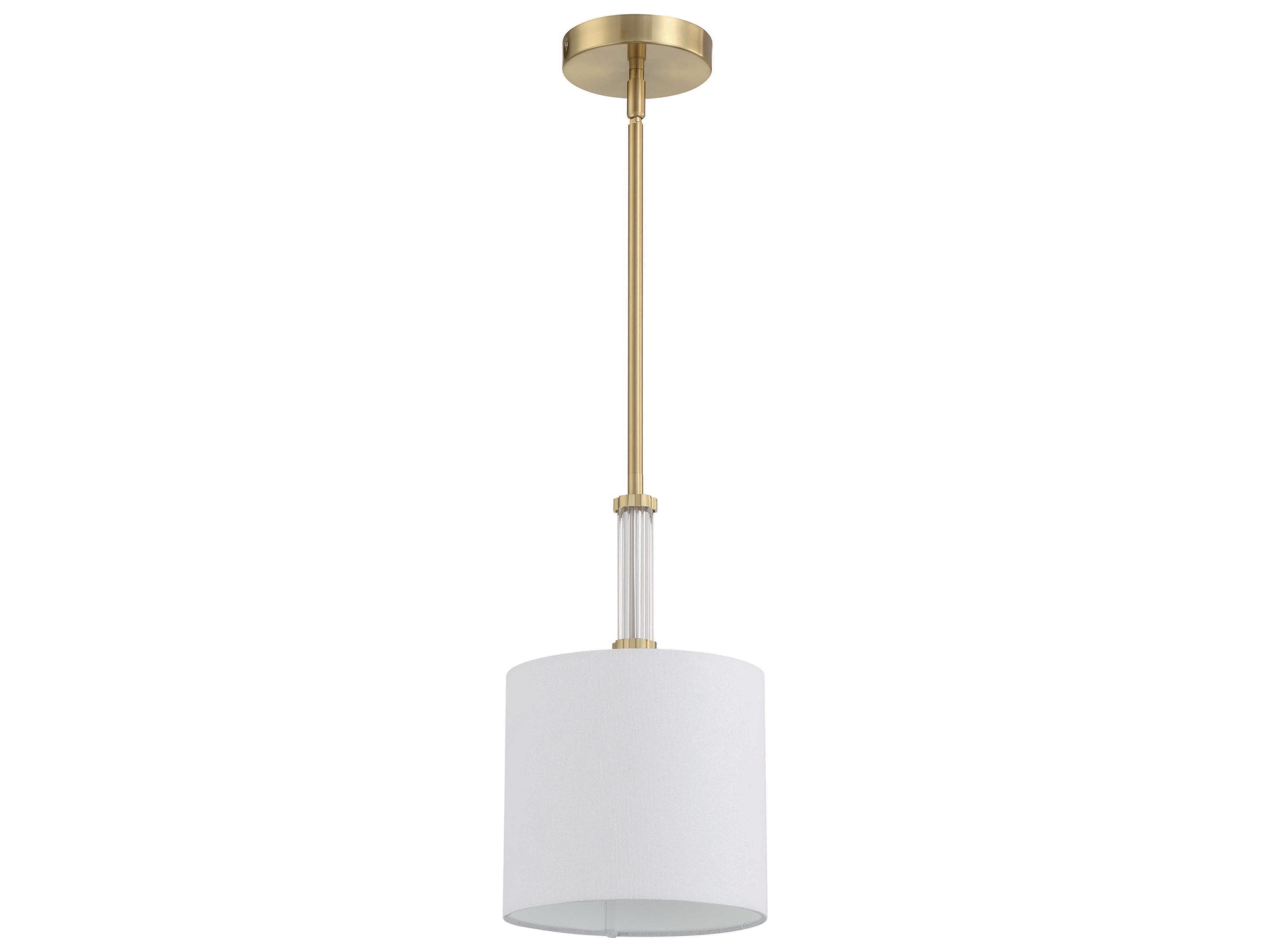 Craftmade Fortuna 1-Light Satin Brass Drum Mini Pendant